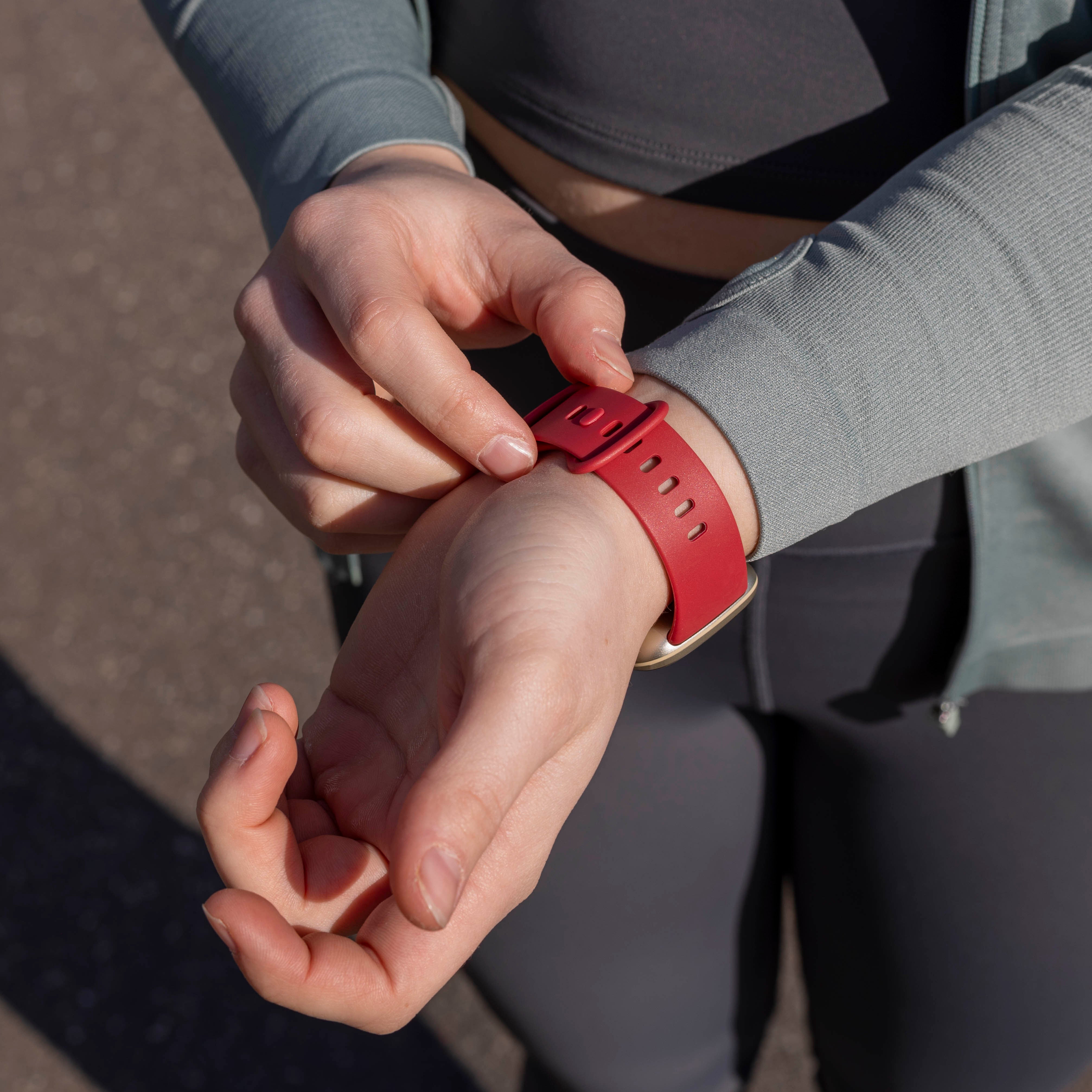 Fitbit Sense Silicone Strap Classic (Wine Red)