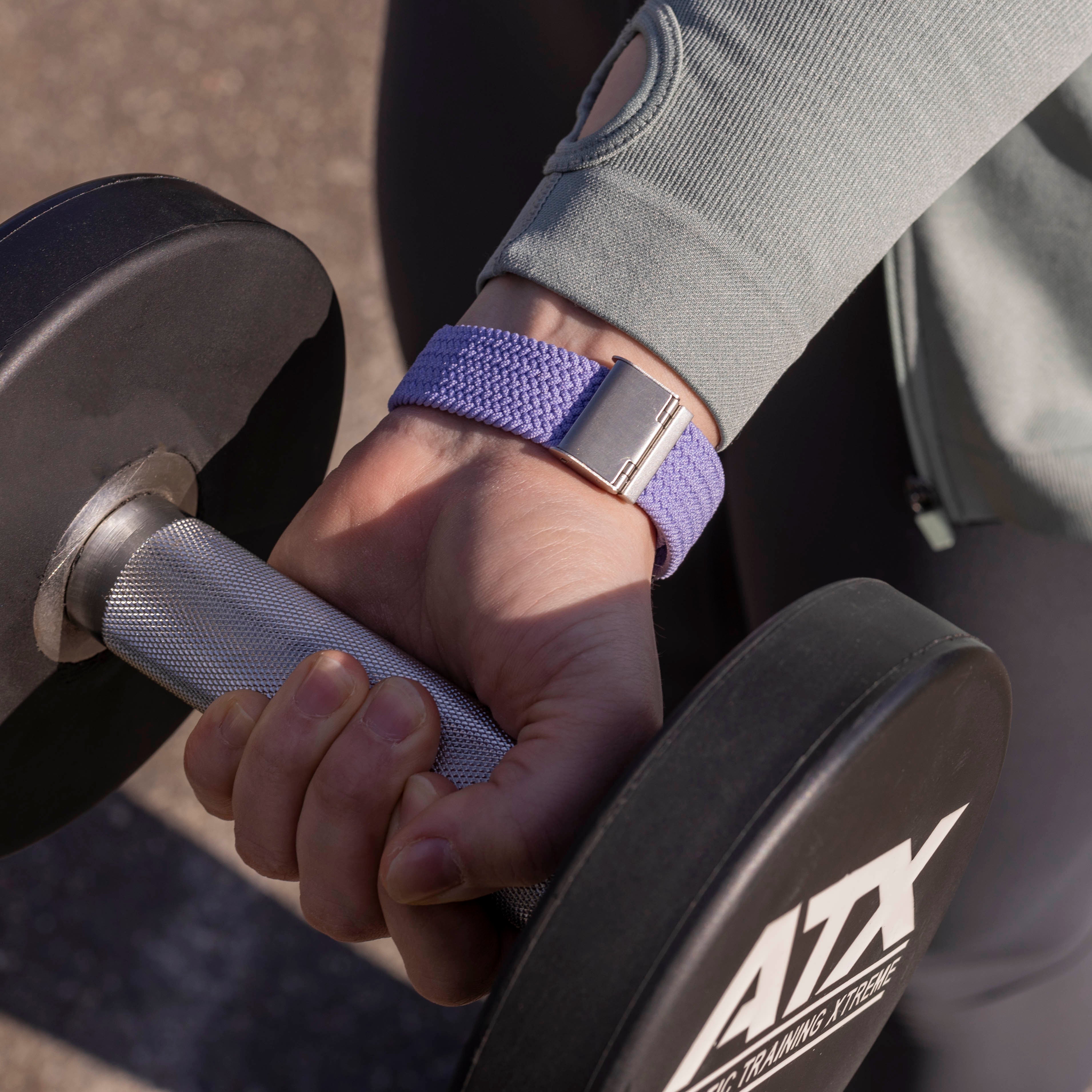 Bracelet tressé réglable Fitbit Versa 3 (lila)