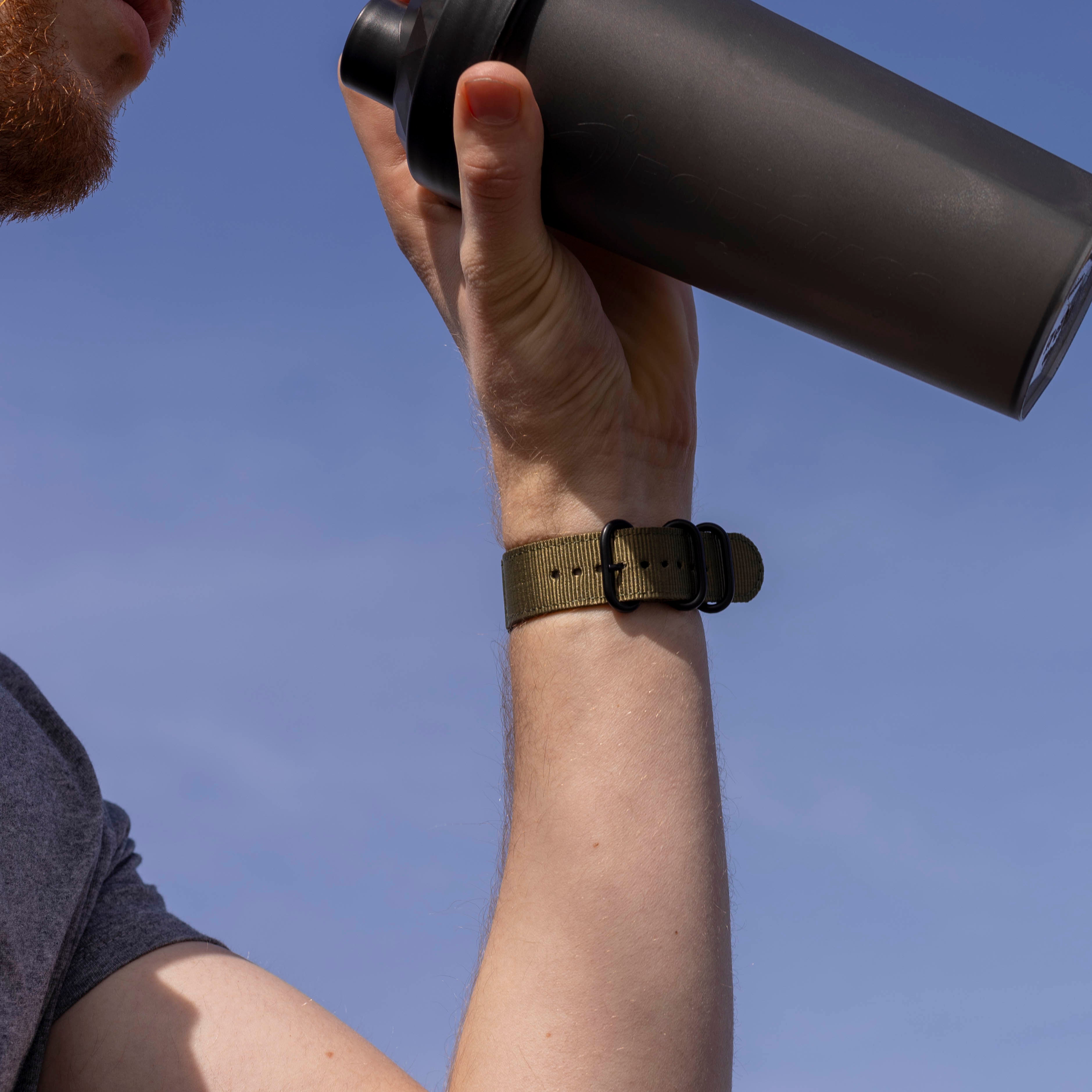 Bracelet nylon boucle Fitbit Versa 3 (vert)