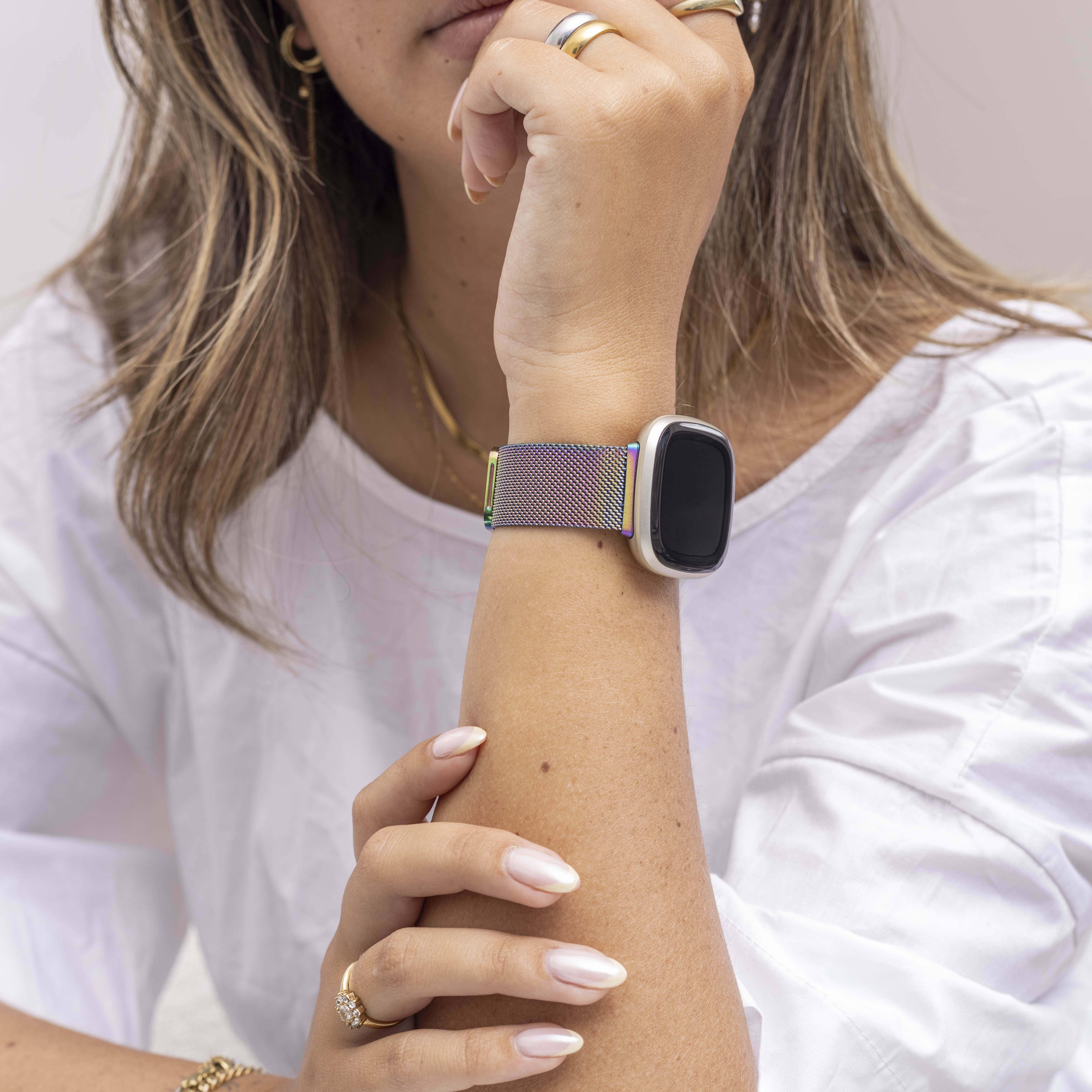 Bracelet Milanais Fitbit Sense (arc-en-ciel)