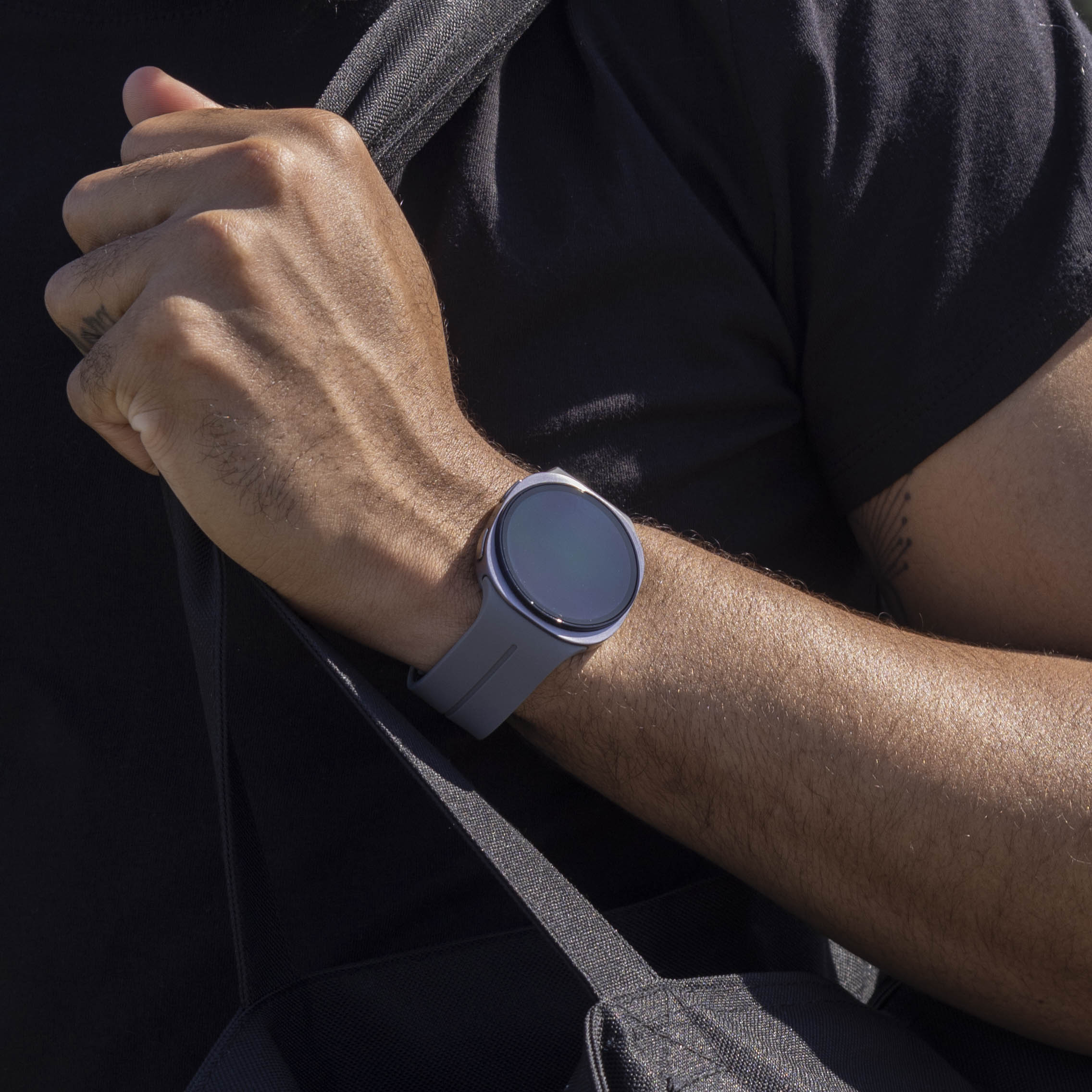 Bracelet silicone avec boucle Samsung Galaxy Watch 8 - 40mm (gris foncé)