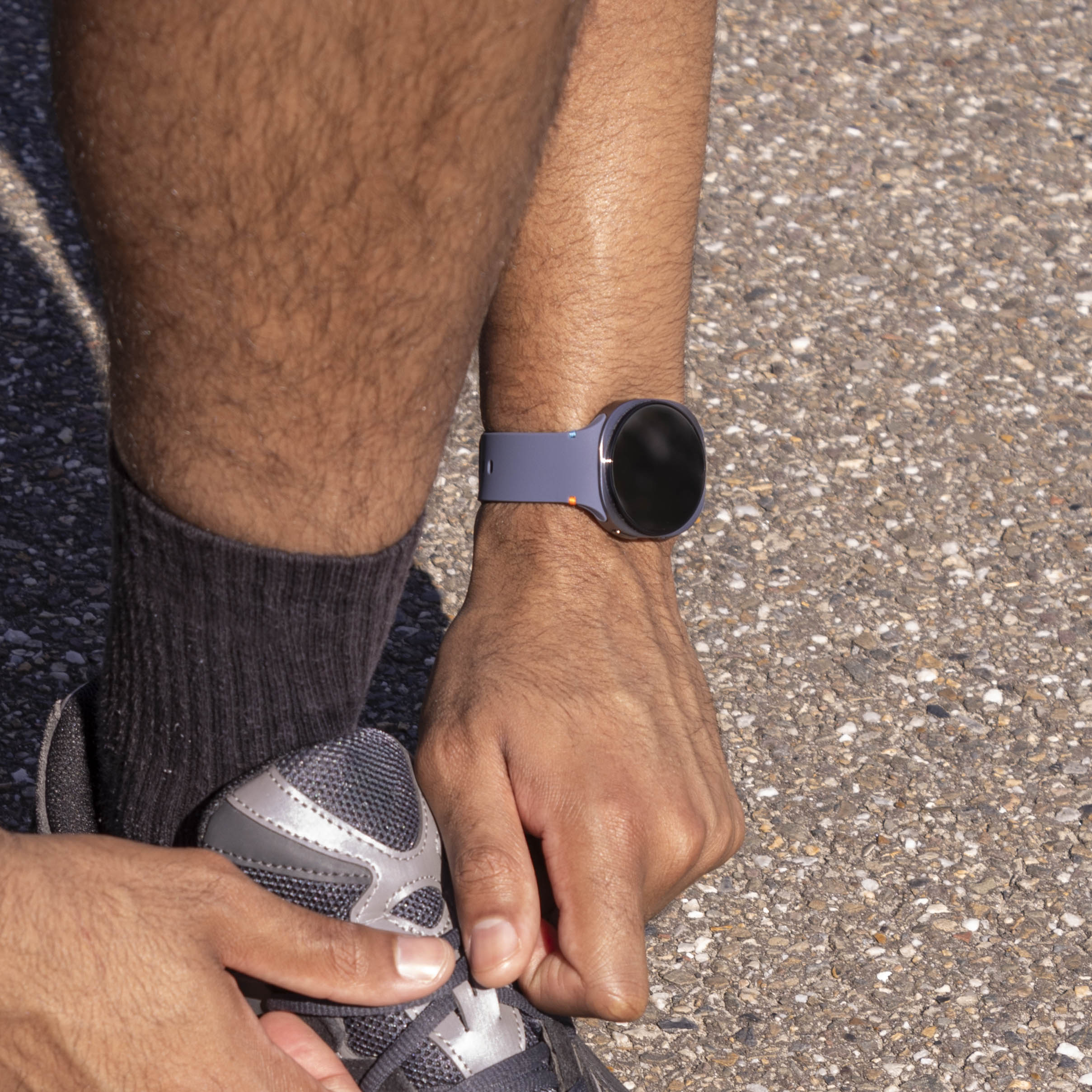 Bracelet silicone Samsung Galaxy Watch 8 - 44mm (bleu/gris)