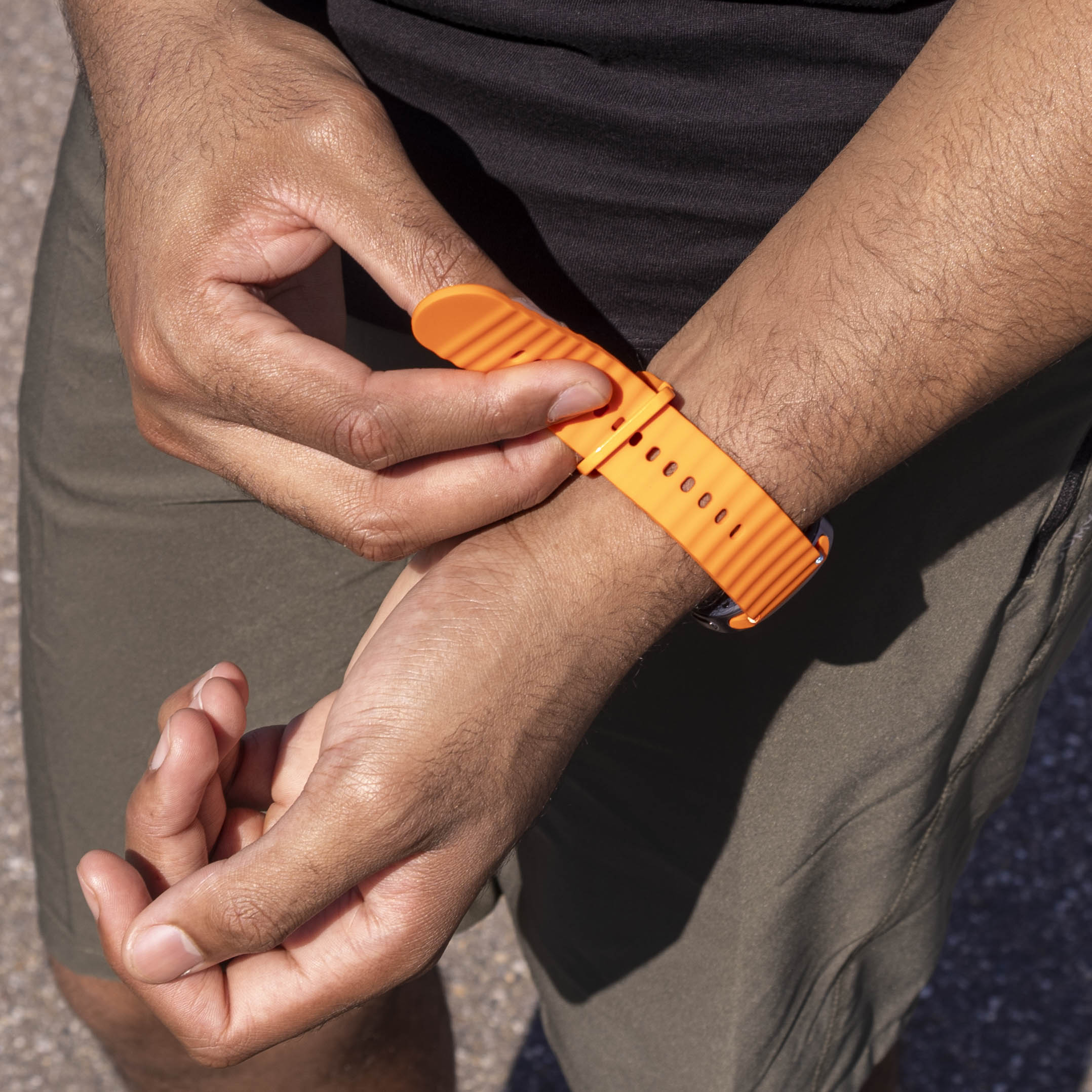 Samsung Galaxy Watch 8 Classic Wave Silicone Strap (Orange)