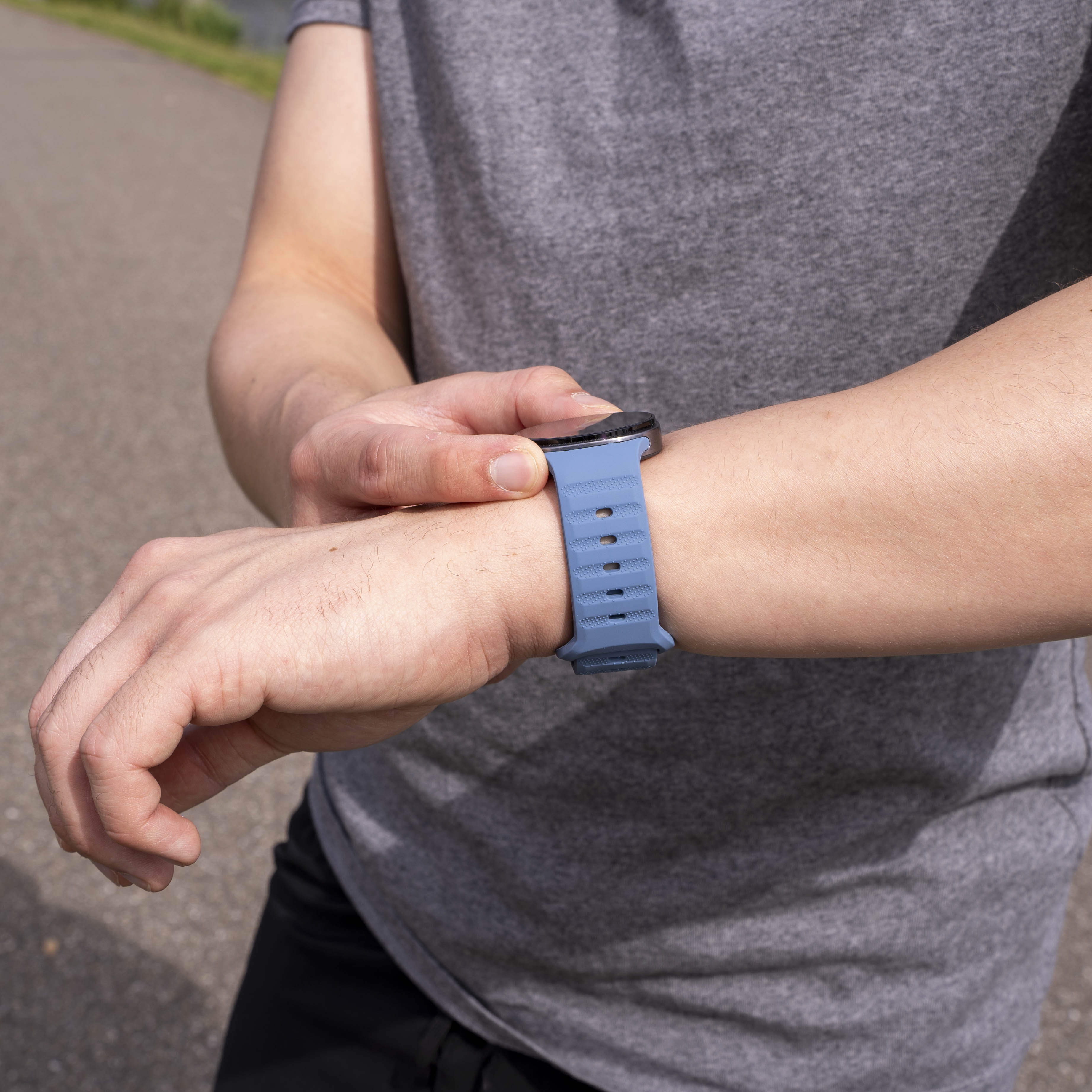 Samsung Galaxy Watch 8 Classic Outdoor Silicone Strap (Greyblue)