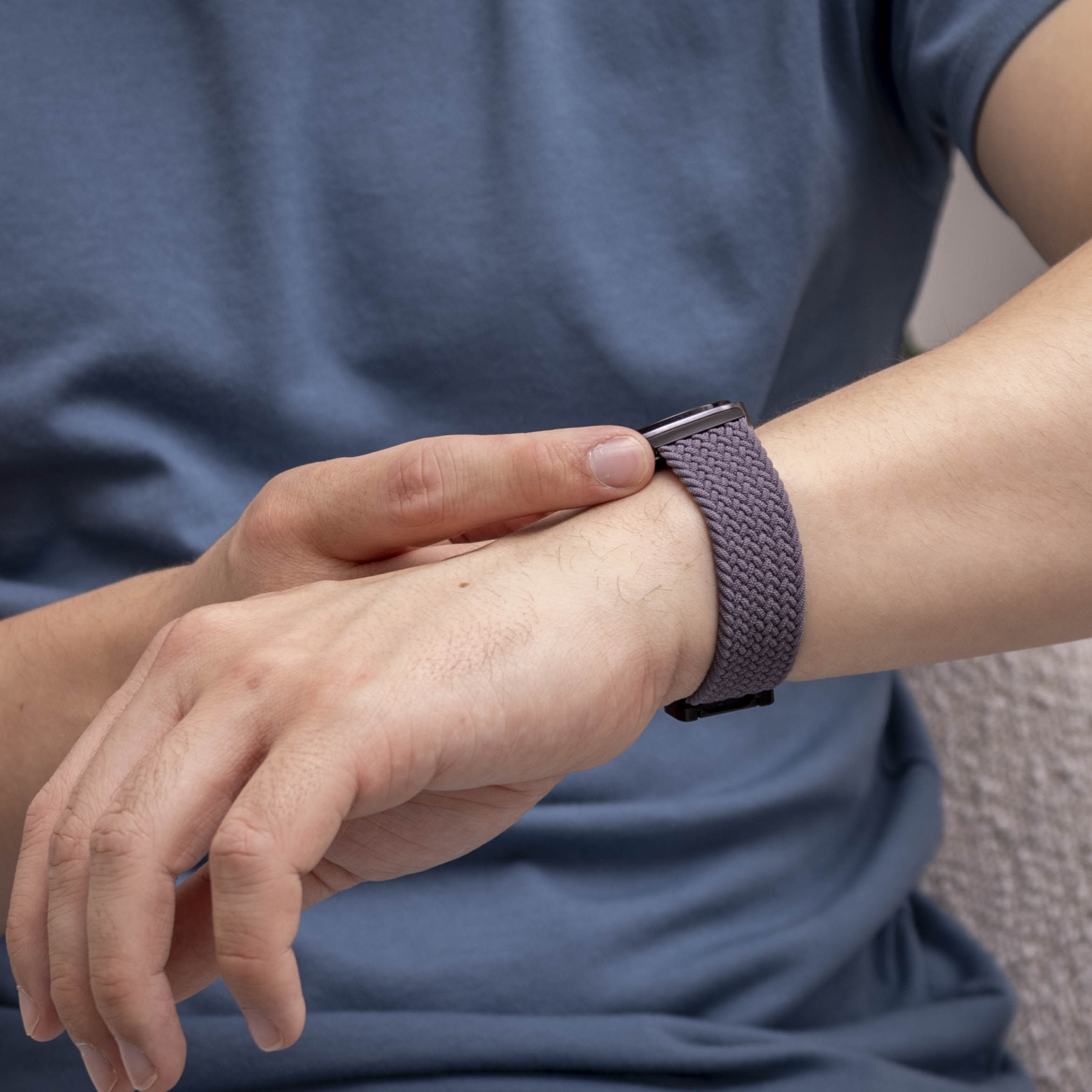 Bracelet tissu avec boucle Samsung Galaxy Watch 8 - 40mm (gris foncé)