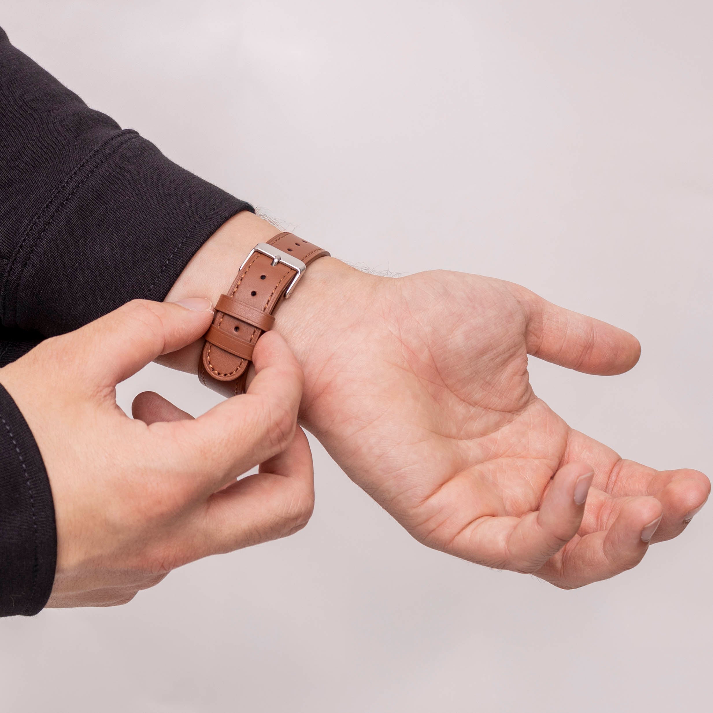 Bracelet cuir Modern Samsung Galaxy Watch 8 - 40mm (marron)