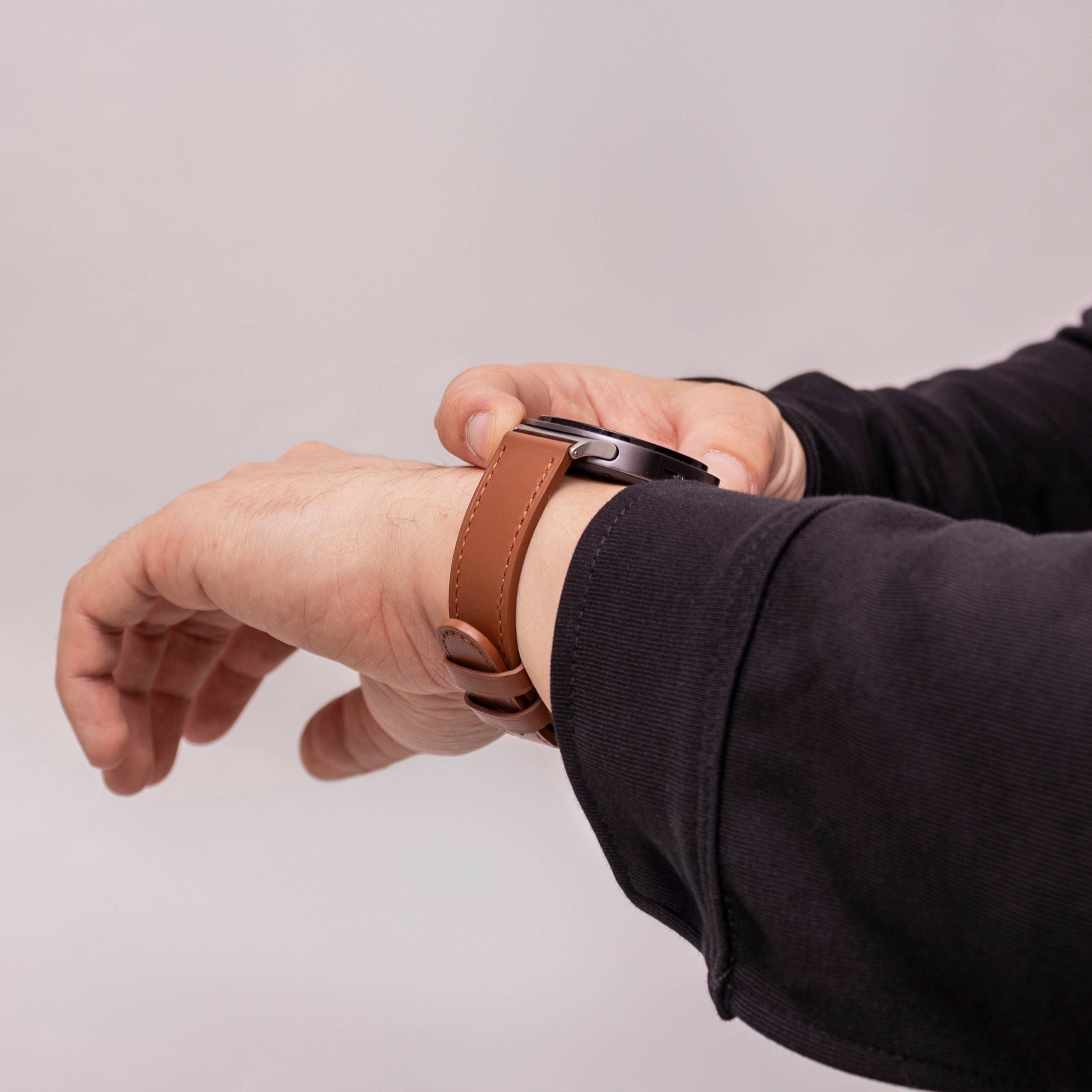 Samsung Galaxy Watch 8 - 44mm Modern Leather Strap (Brown)