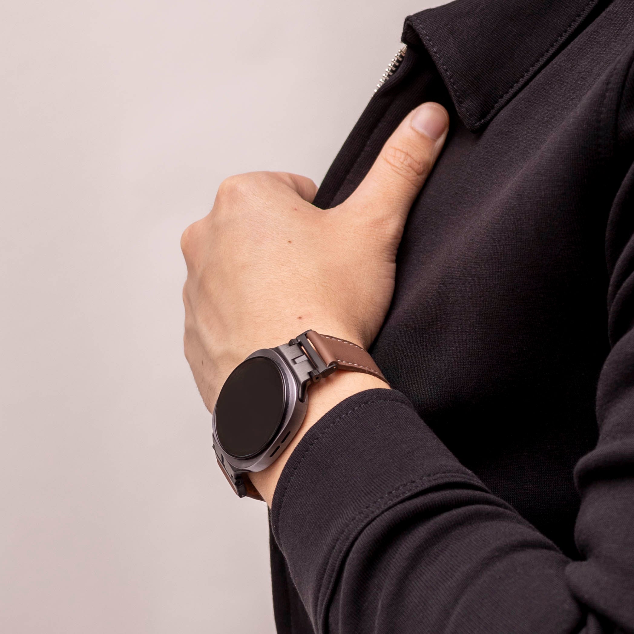 Samsung Galaxy Watch 8 Classic Premium Leather Strap (Brown)