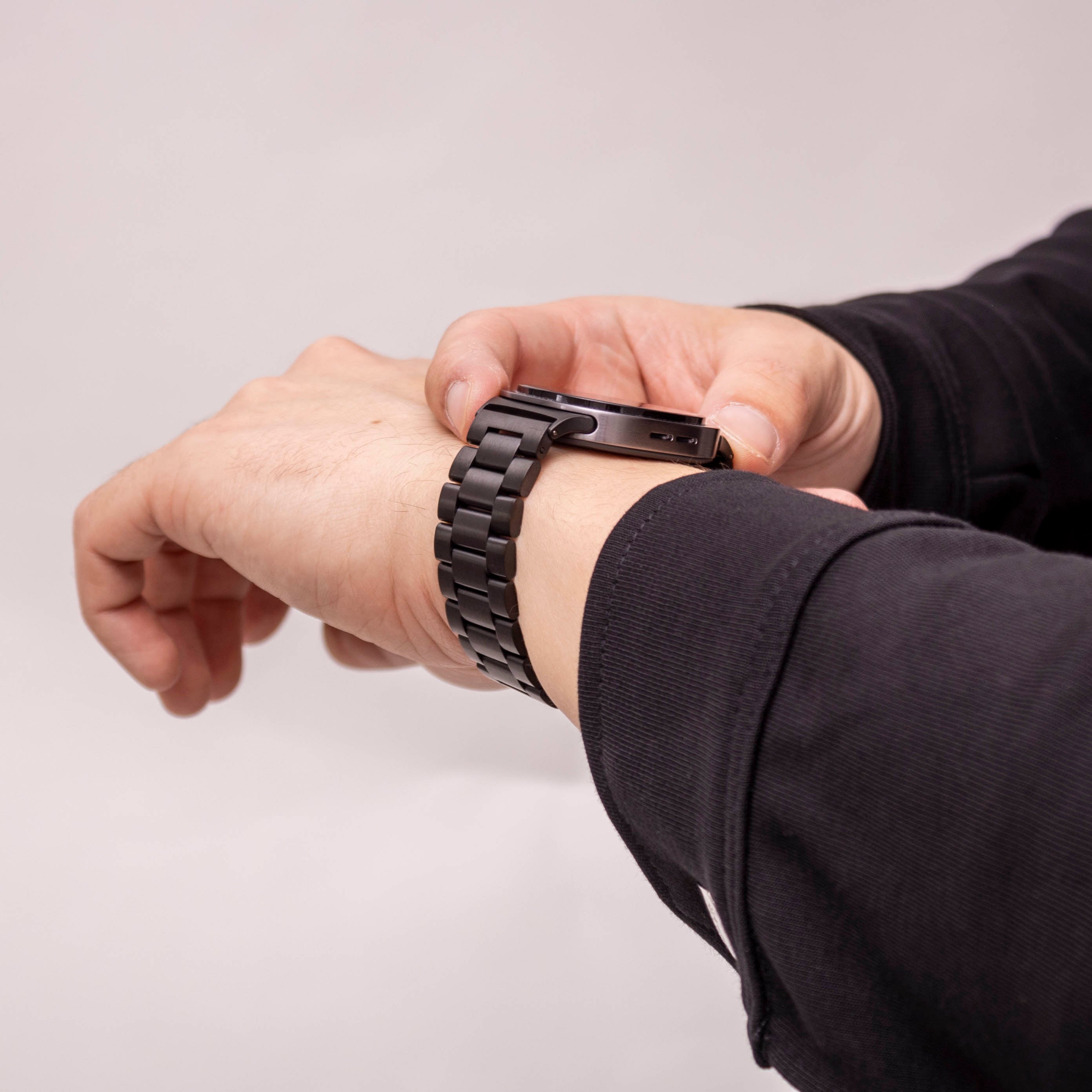 Bandz Bracelet acier 'Classic' Samsung Galaxy Watch 8 - 44mm (noir)