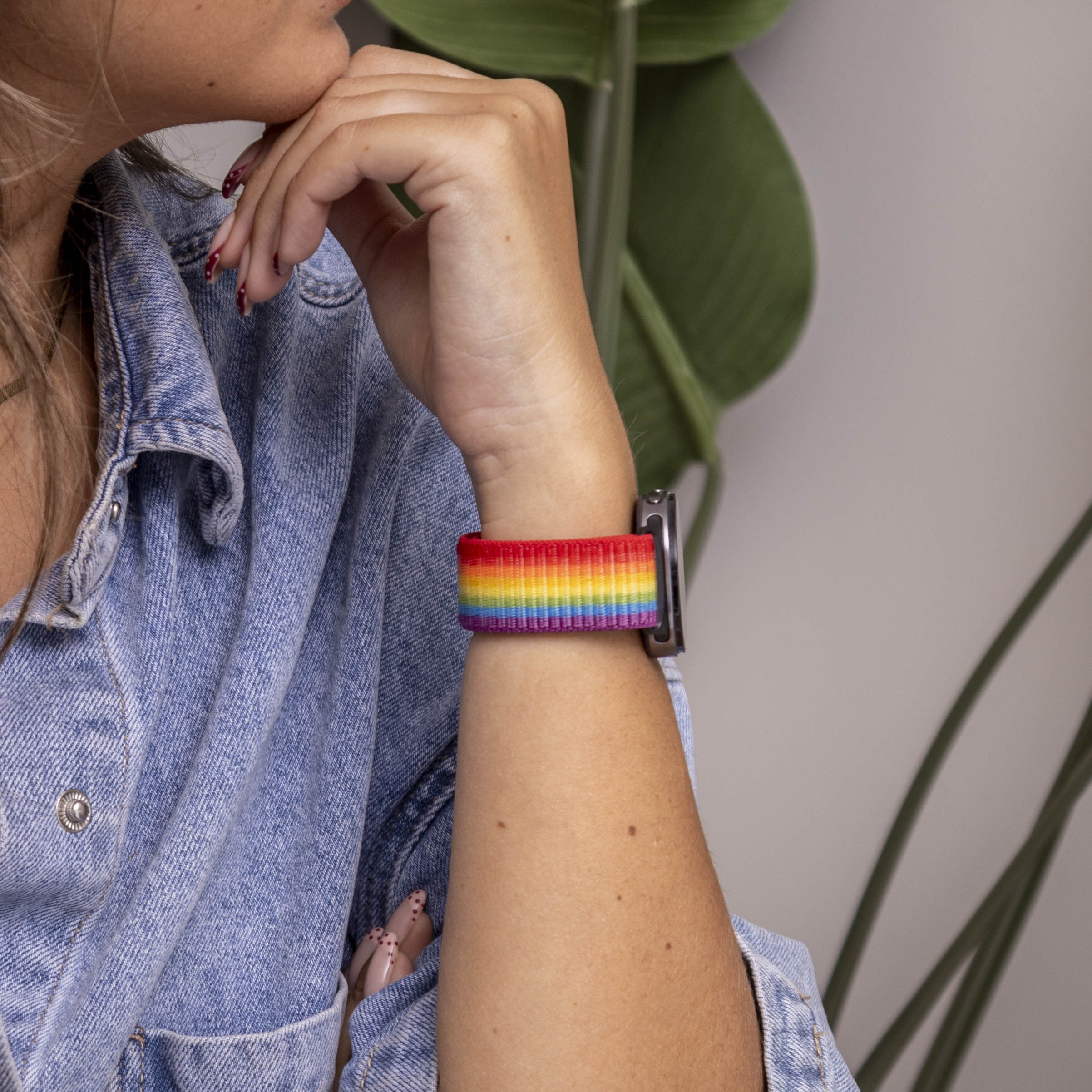 Bracelet nylon Samsung Galaxy Watch 8 - 44mm (arc-en-ciel)