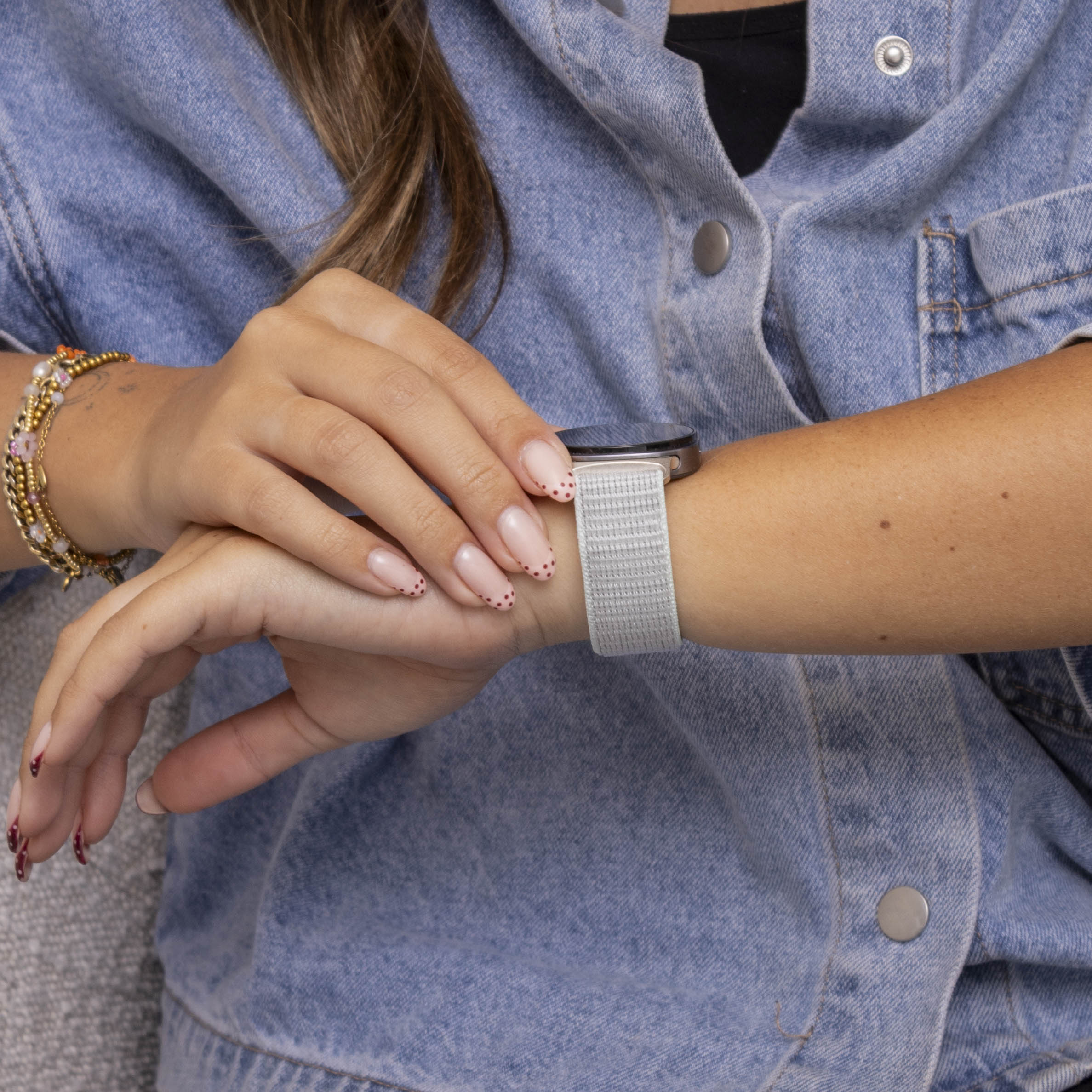 Bracelet nylon Samsung Galaxy Watch 8 - 44mm (cyan clair)