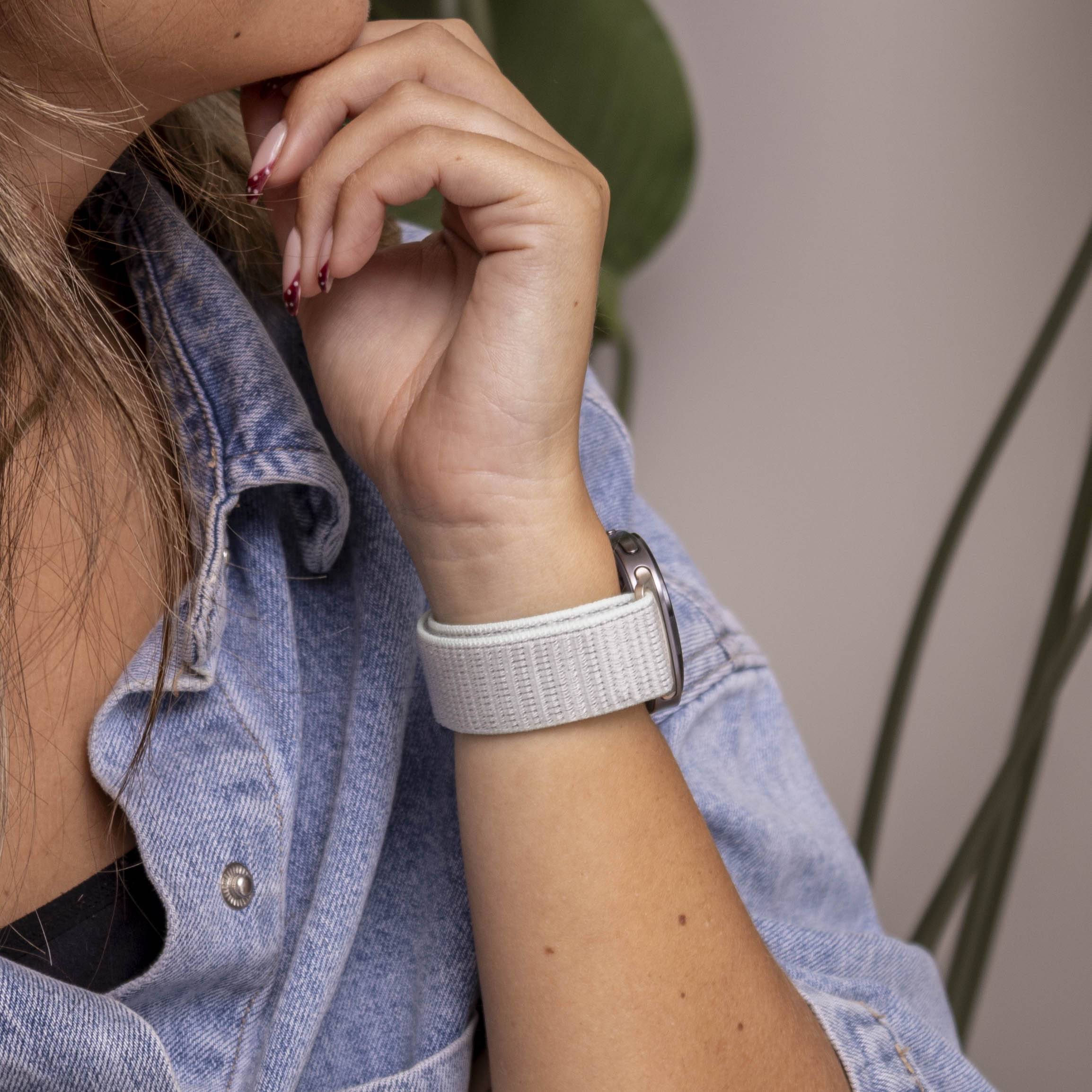 Bracelet nylon Samsung Galaxy Watch 8 - 44mm (cyan clair)