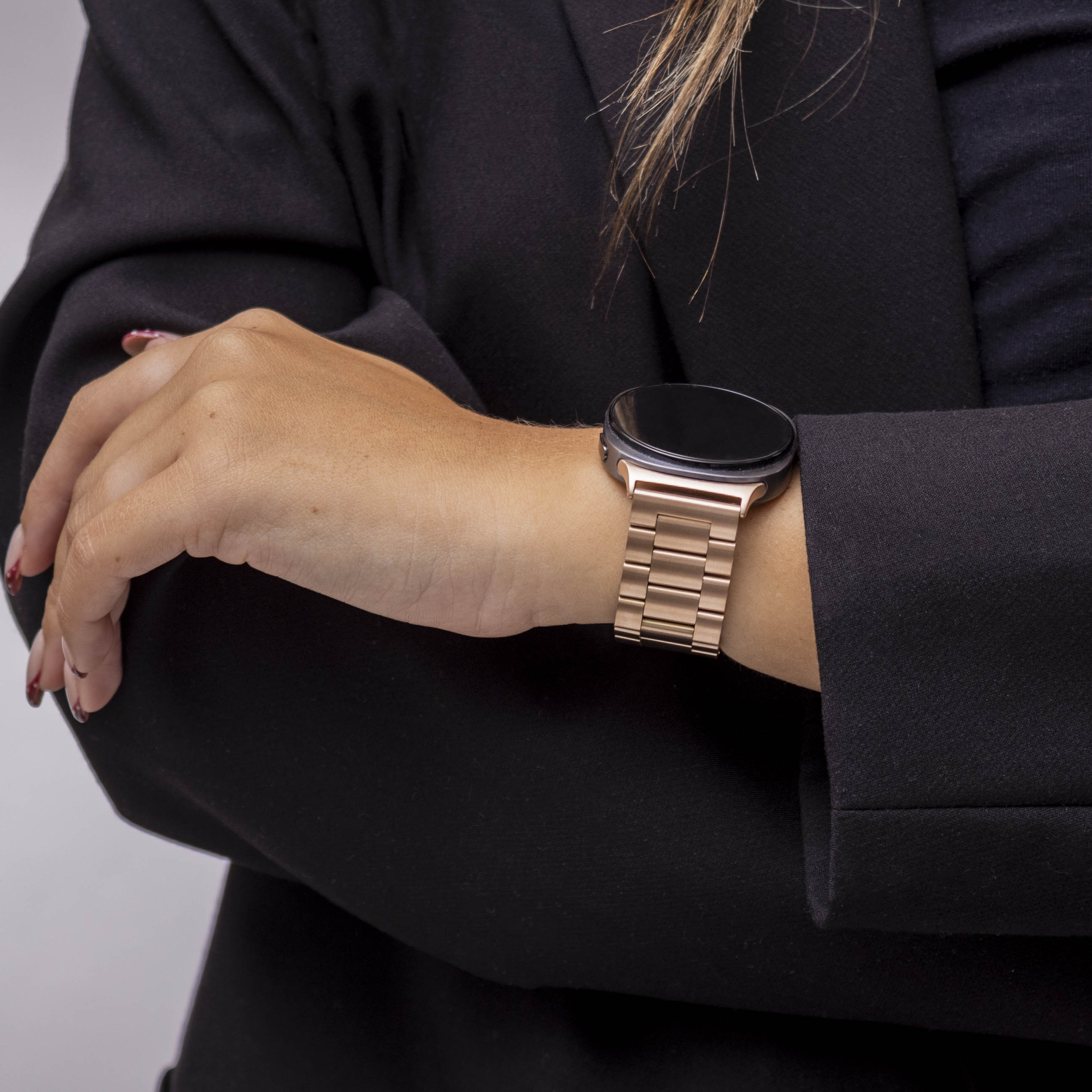 Bandz Bracelet acier 'Classic' Samsung Galaxy Watch 8 - 44mm (rose-doré)