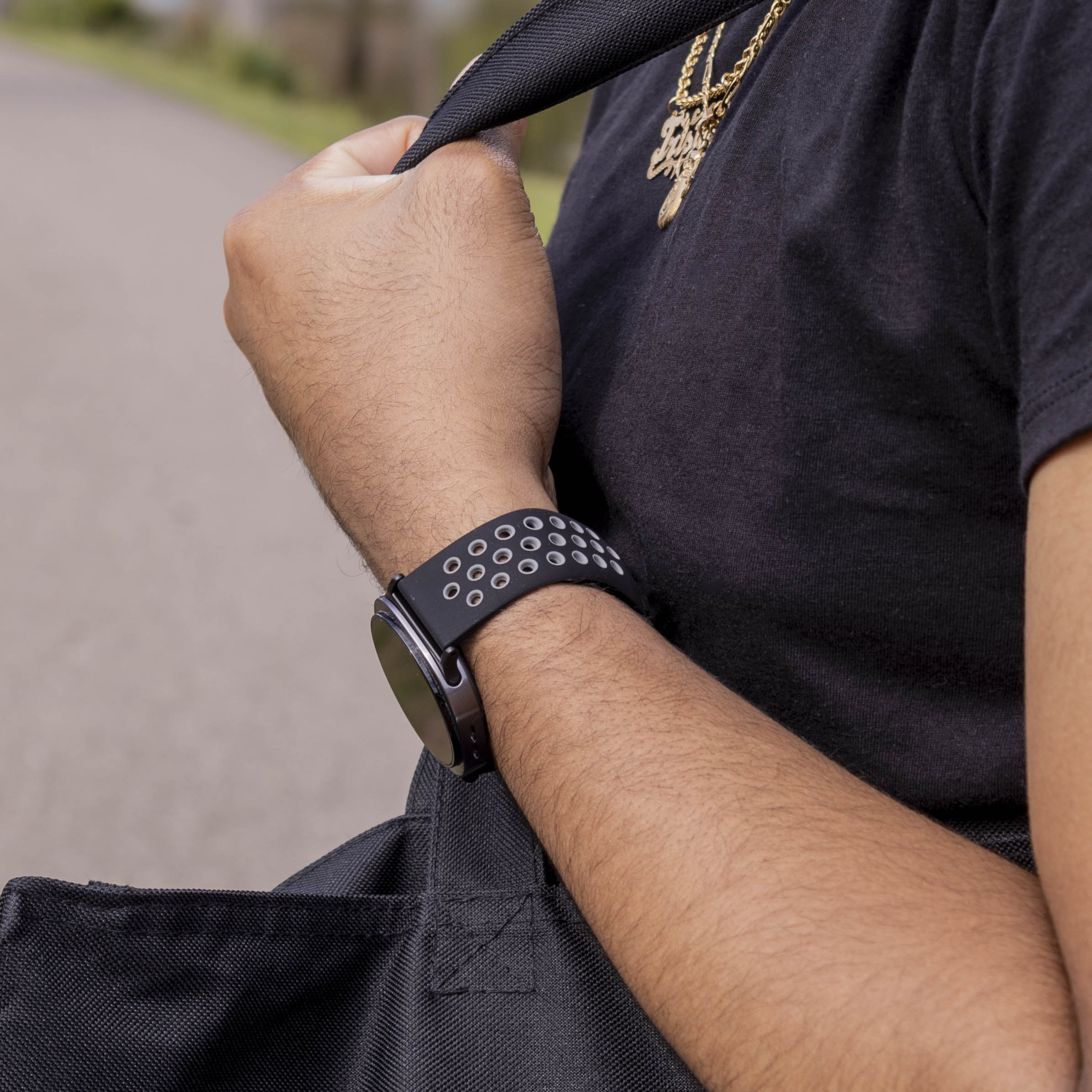 Bracelet sport Samsung Galaxy Watch 8 - 44mm (noir/gris)