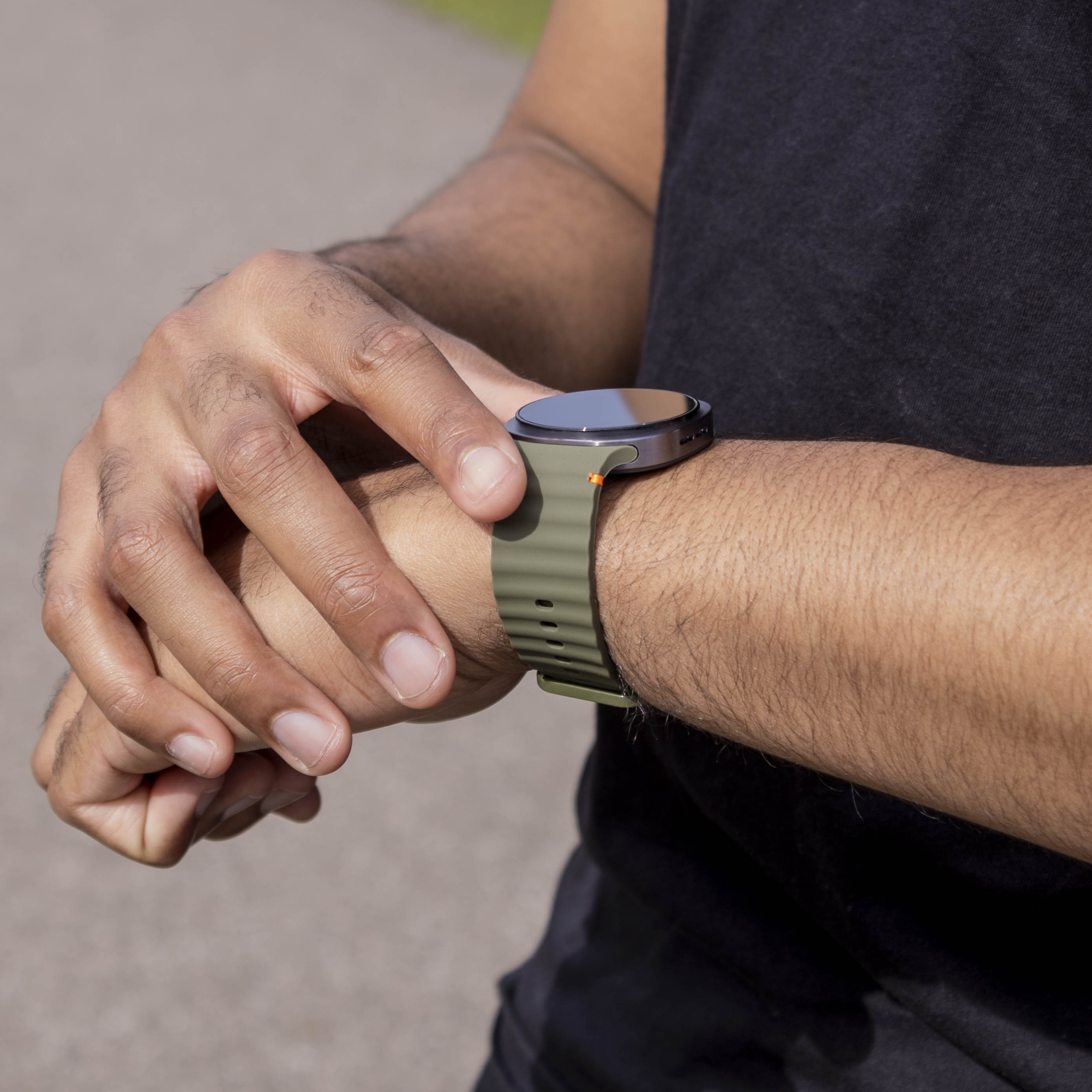 Bracelet silicone Wave Samsung Galaxy Watch 8 - 40mm (vert militaire)