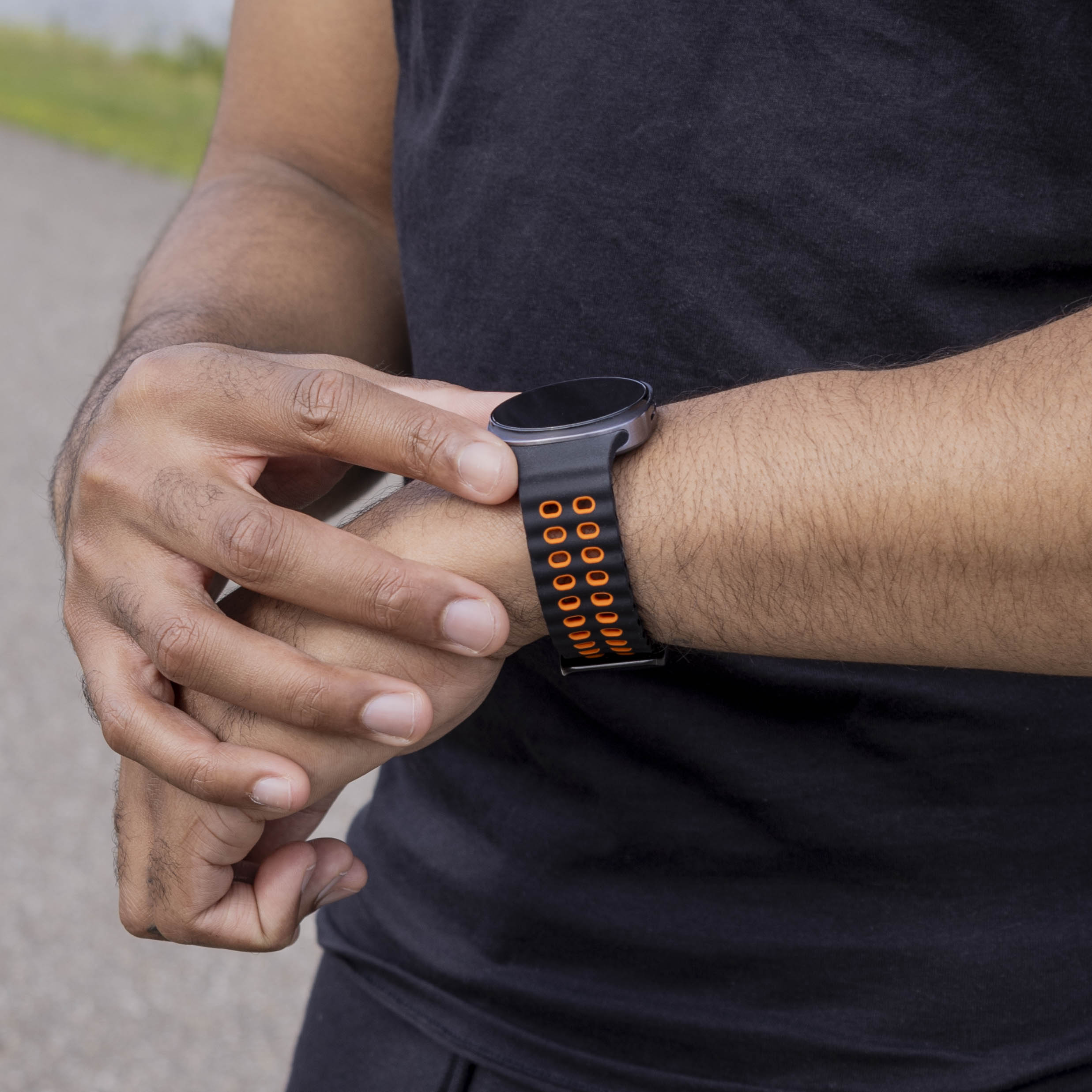 Bracelet Ocean Samsung Galaxy Watch 8 - 40mm (noir/orange)