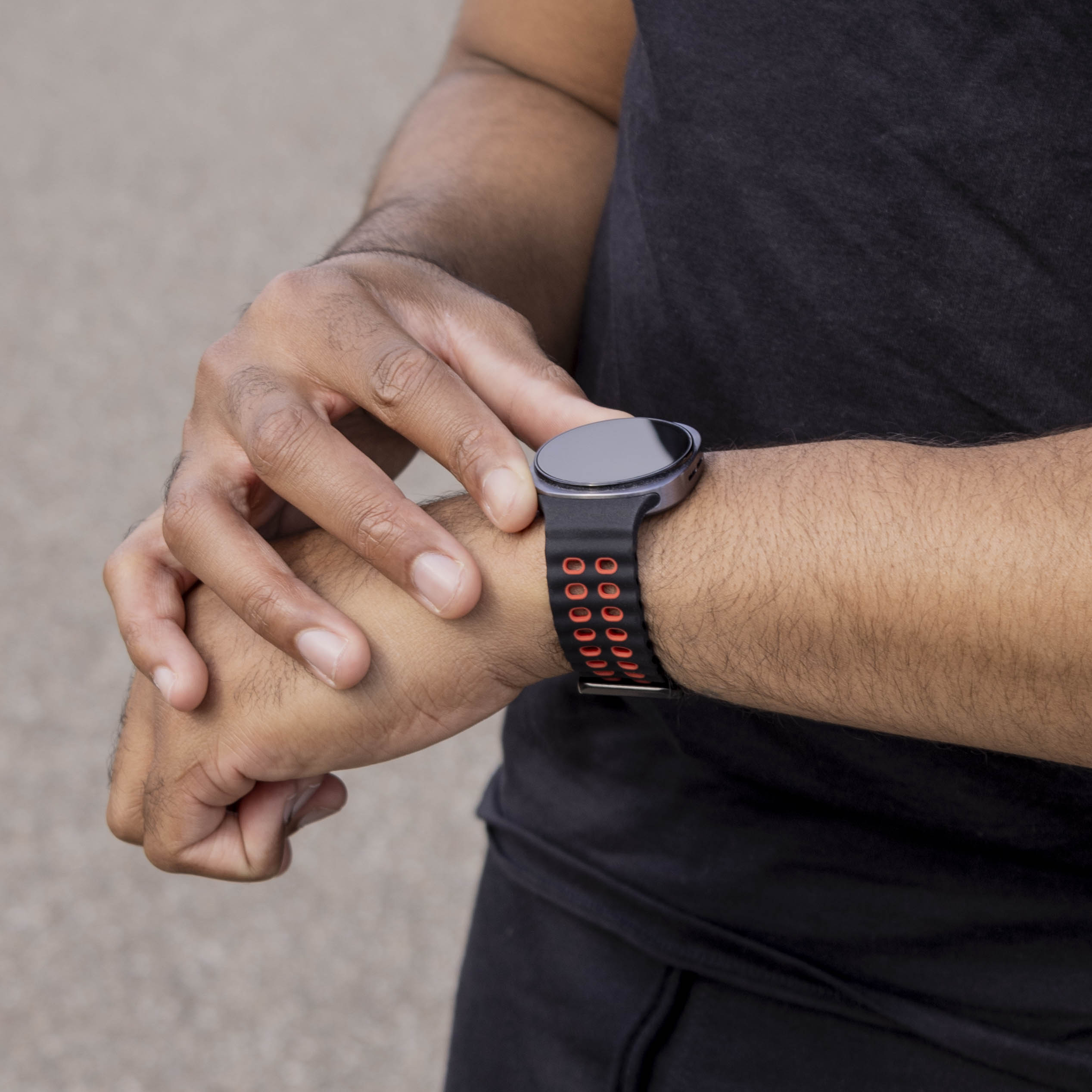 Bracelet Ocean Samsung Galaxy Watch 8 - 44mm (noir/rouge)