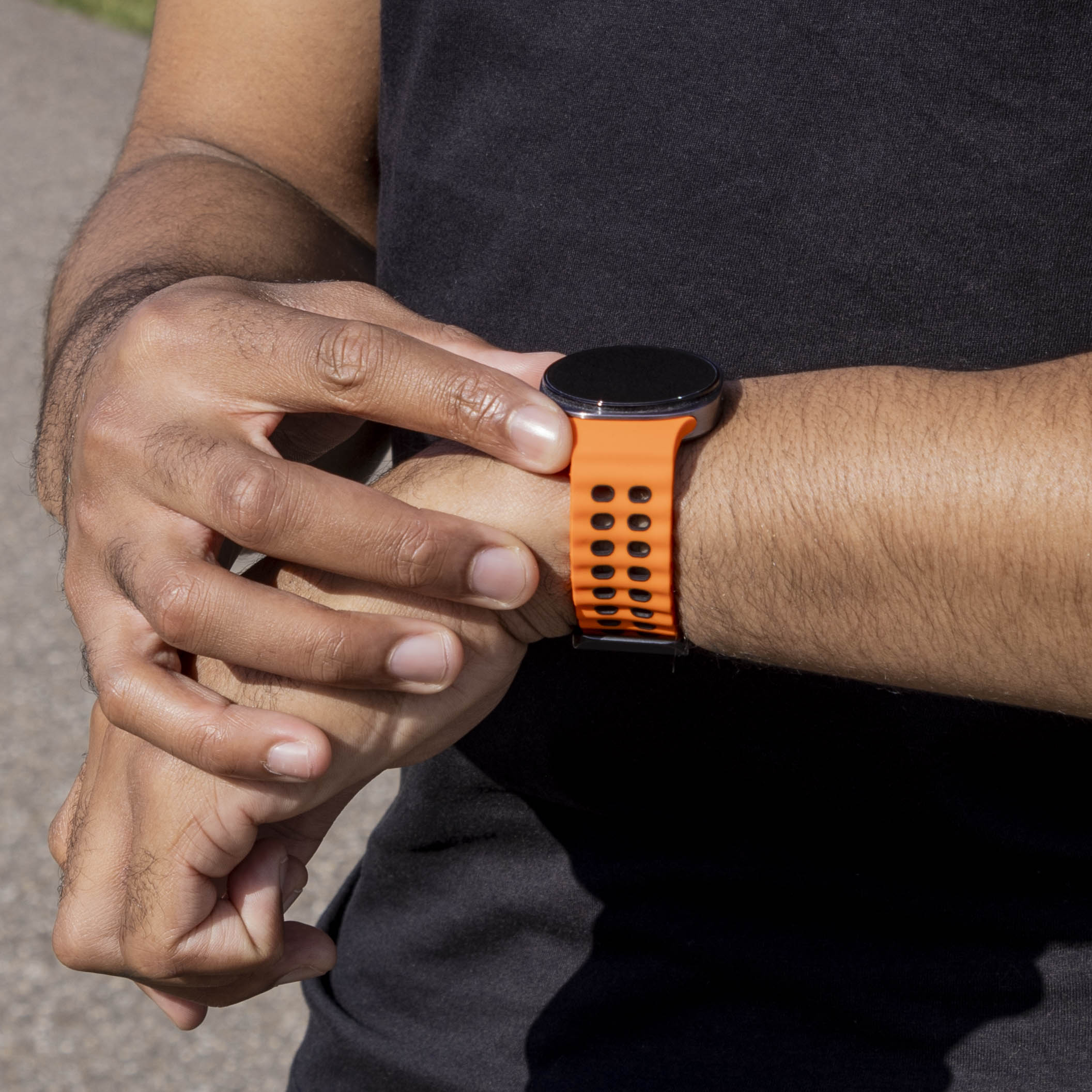 Samsung Galaxy Watch 8 Classic Ocean Strap (Orange/Black)