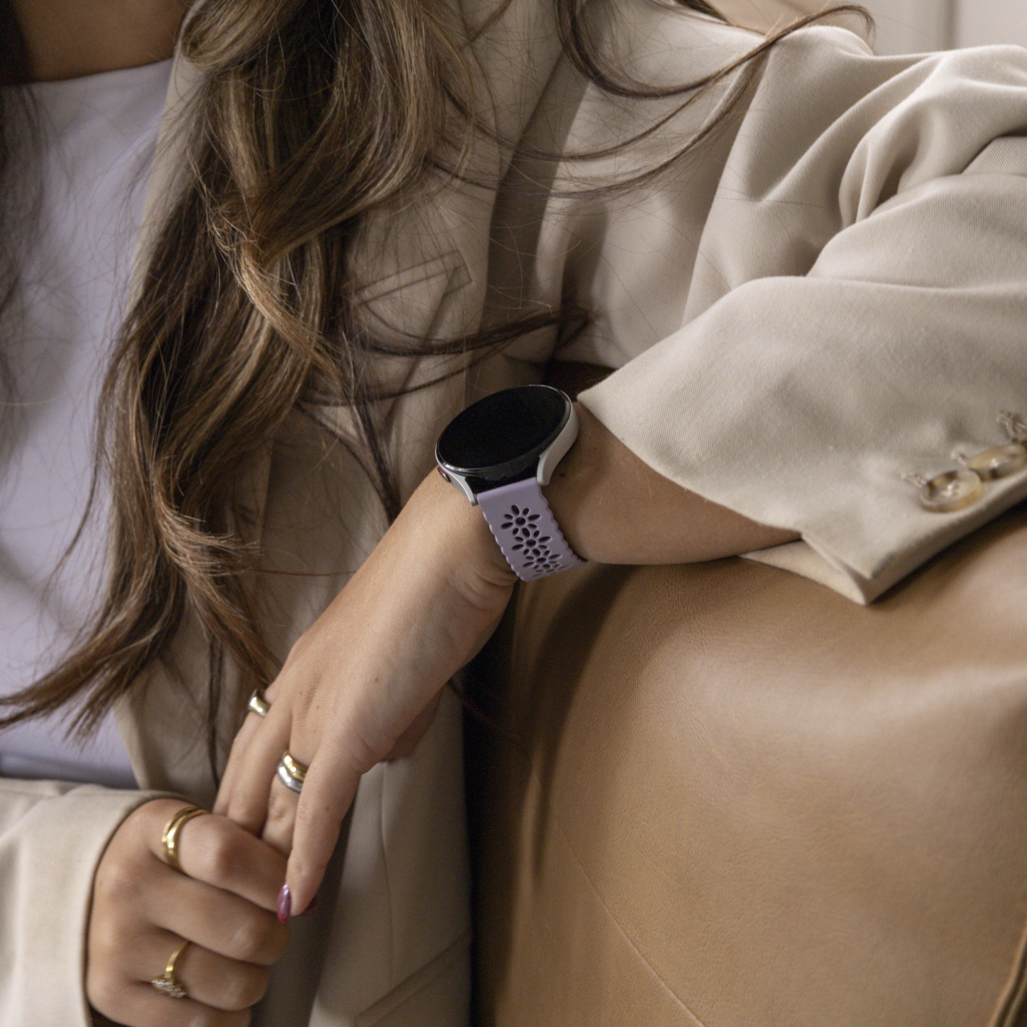 Xiaomi Amazfit Bip Silicone Strap Patterned (Lilac/Purple)