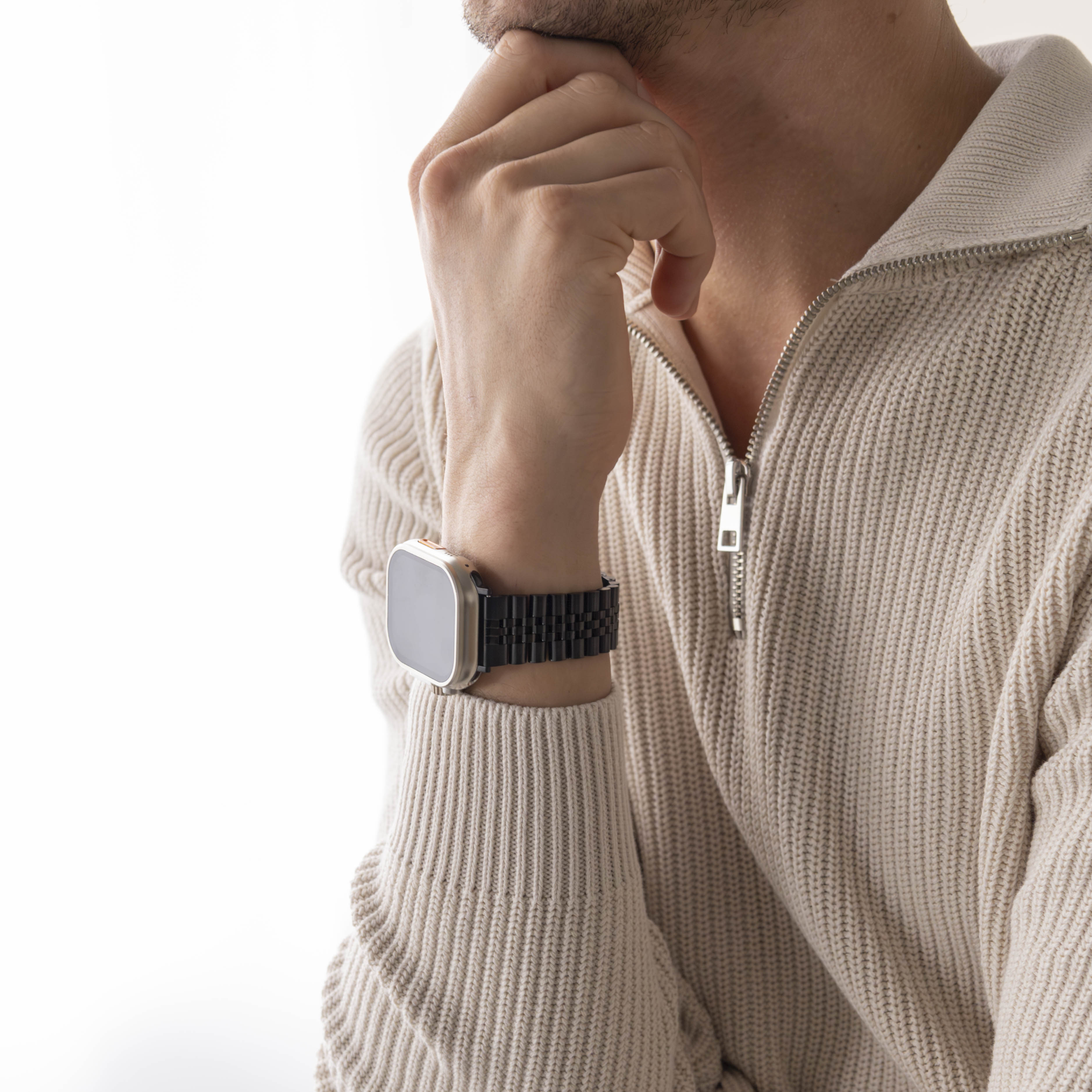 Bracelet acier Apple Watch Jubilé (noir)