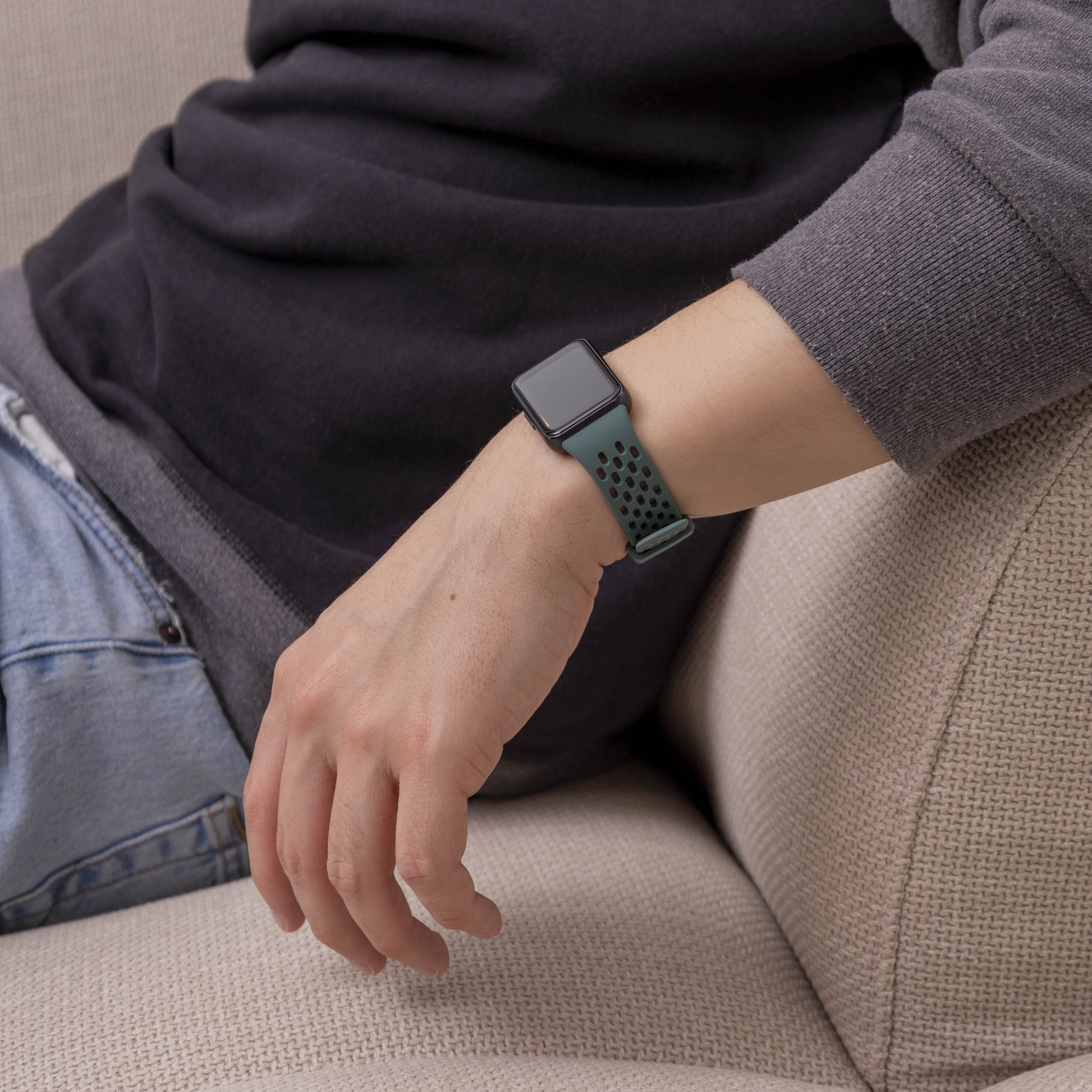 Bracelet silicone respirant Samsung Galaxy Fit 3 (vert)