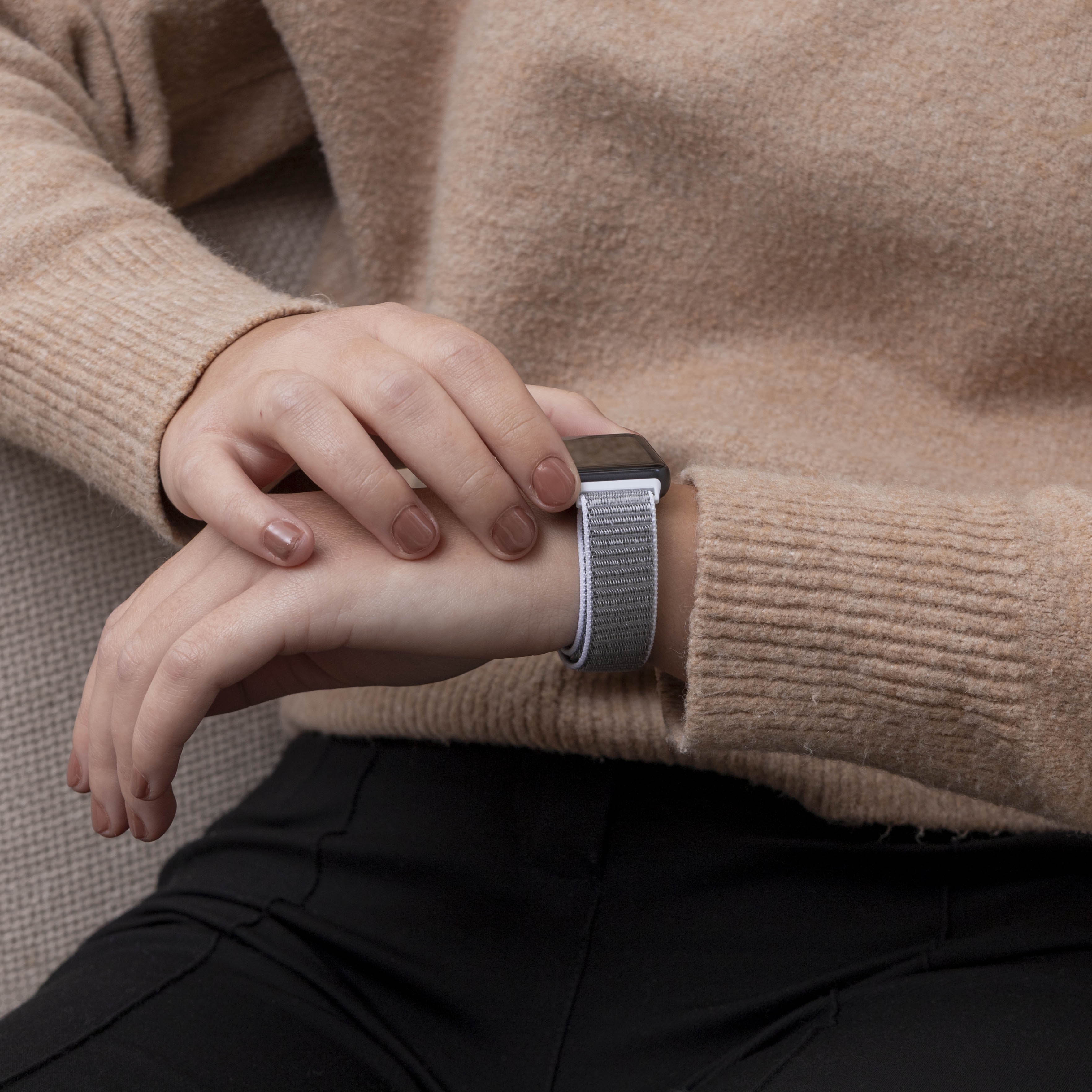 Bracelet nylon Samsung Galaxy Fit 3 (blanc-gris)