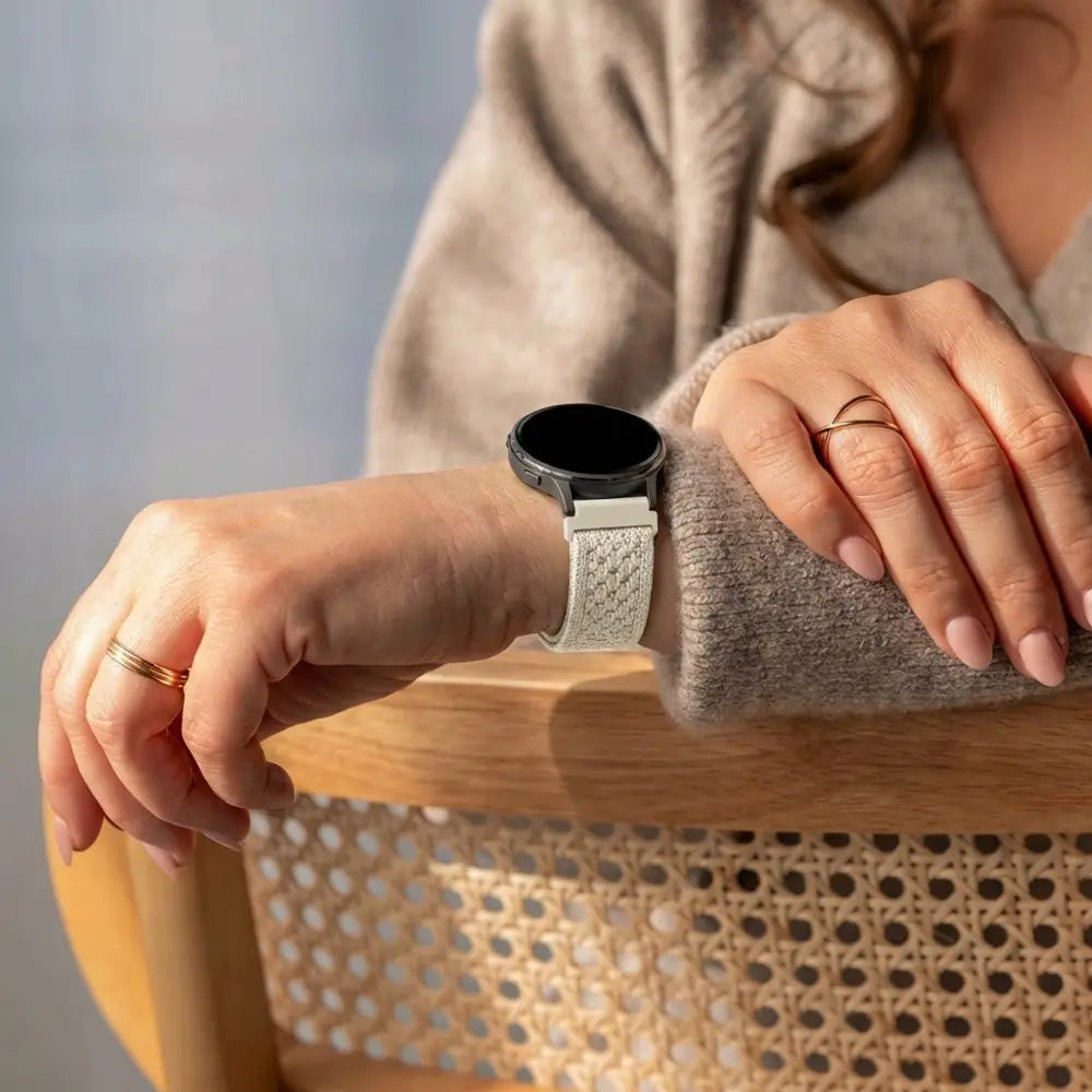 Bandz Samsung Galaxy Watch 7 - 44mm Vintage Nylon Strap (Starlight)