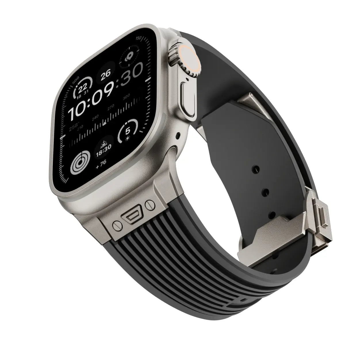 Bracelet silicone élastique liquide Apple Watch (noir)