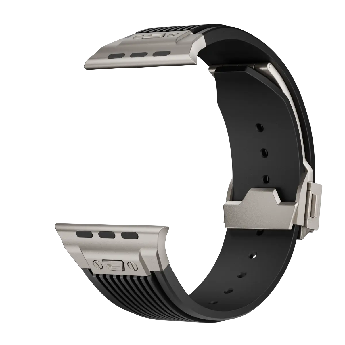 Bracelet silicone élastique liquide Apple Watch (noir)