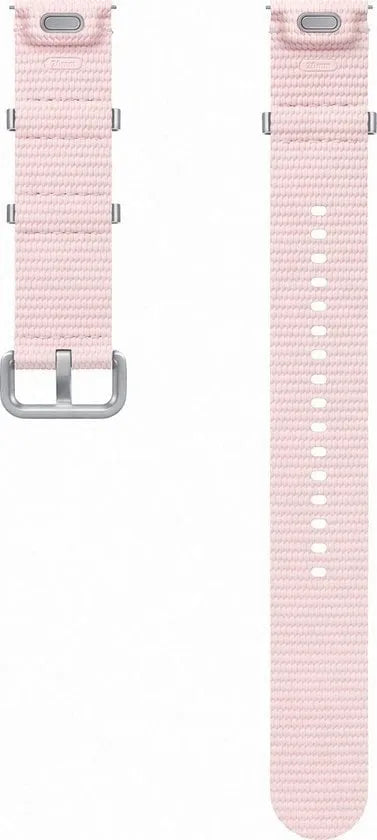 Nylon Athleisure Strap, pink, laid flat, separate parts, direct top view