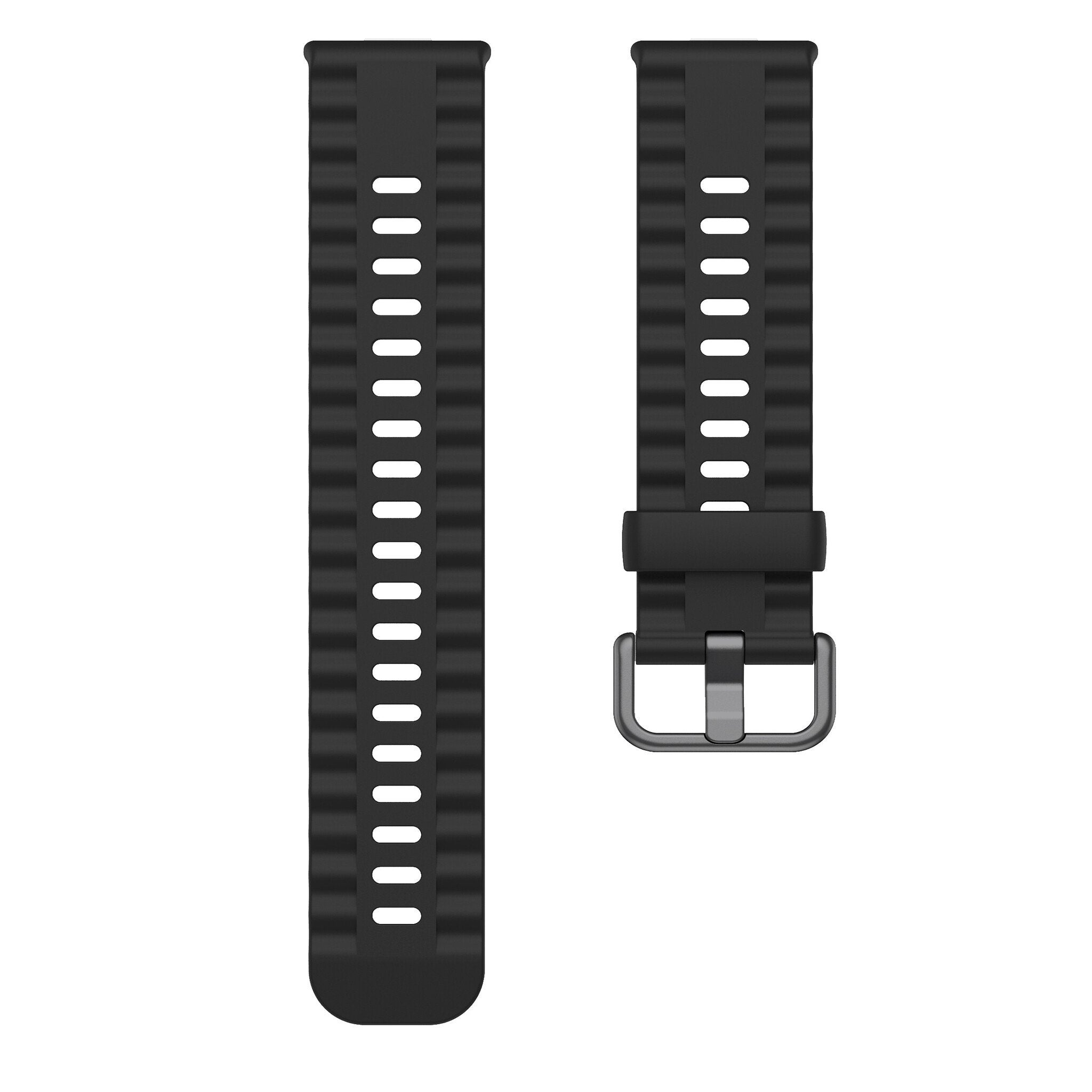 Bracelet silicone 'Classic' Huawei Watch 3 (Pro) (noir)