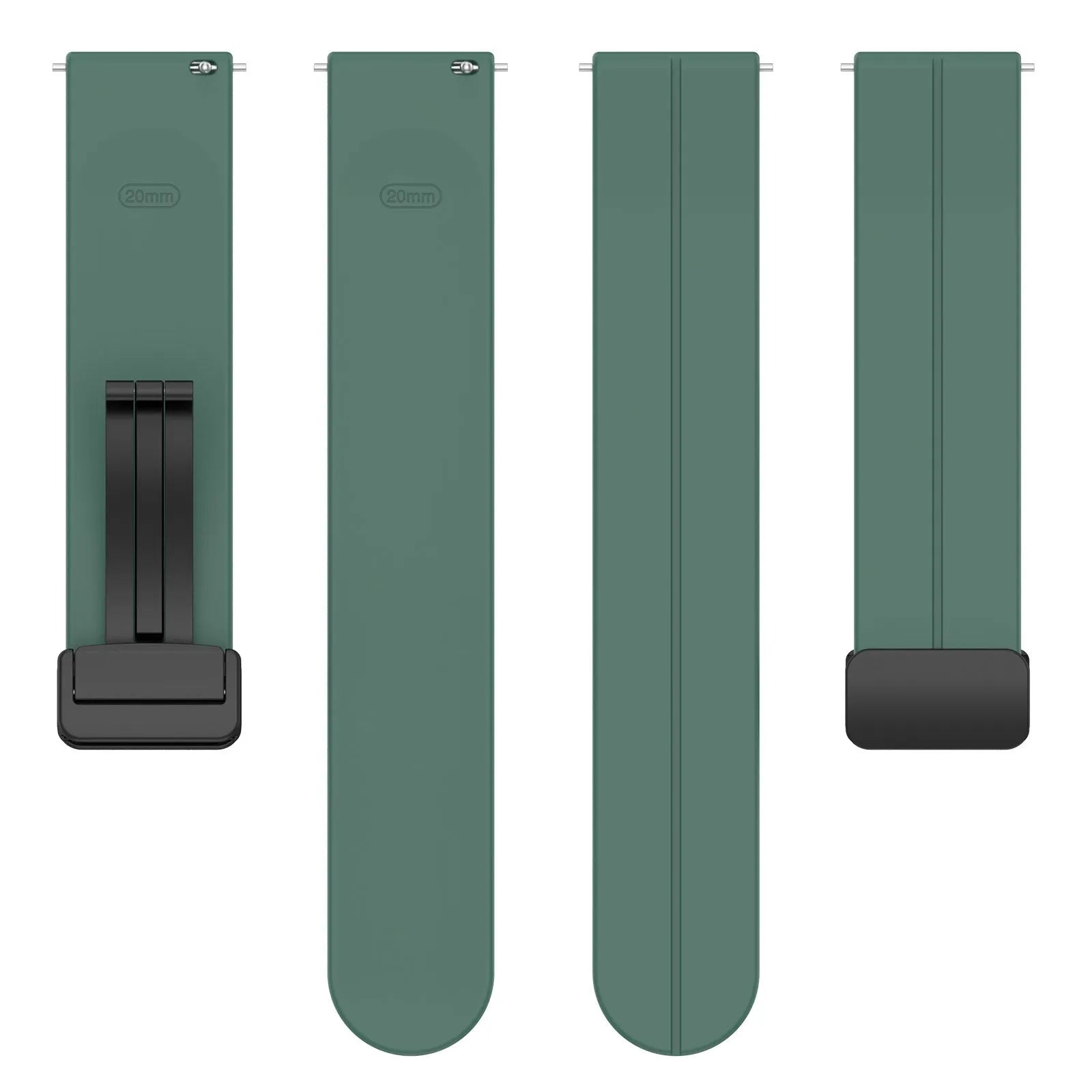 Bracelet silicone avec boucle Amazfit Bip 3 (Pro) (vert foncé)