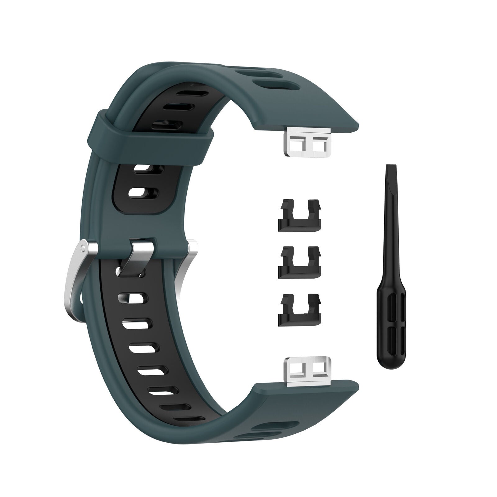 Bracelet sport bouclé Huawei Watch Fit SE (vert/noir)
