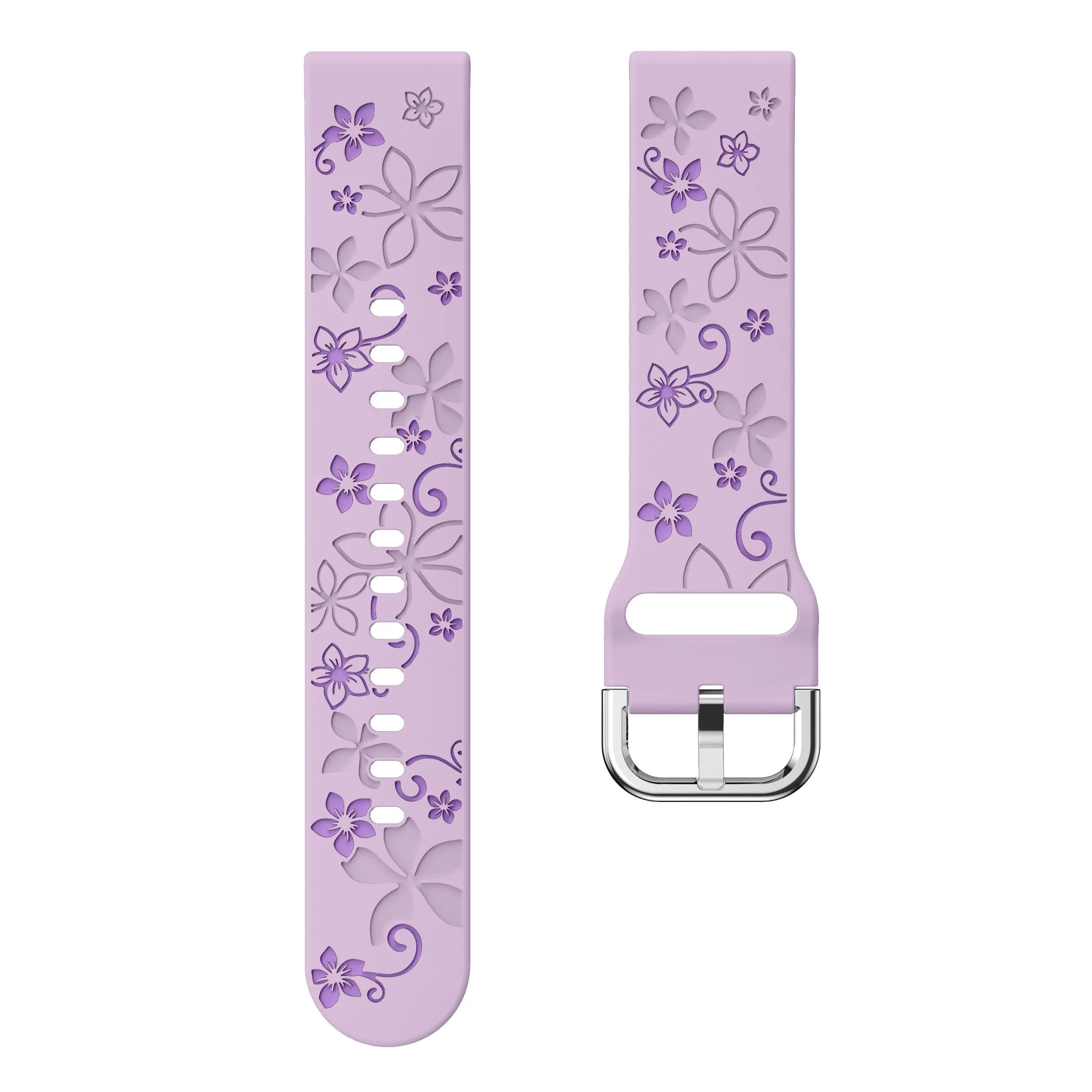 Coros Apex 42mm Flower Silicone Strap (Lavender/Purple)