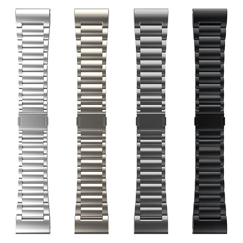 Magnetic Titanium Strap, black, laid flat, separate parts, direct top view