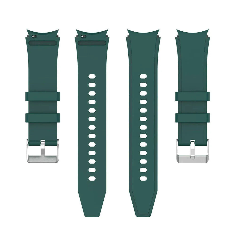 Silicone Strap 'Perfect Fit', laid flat, separate parts, direct top view
