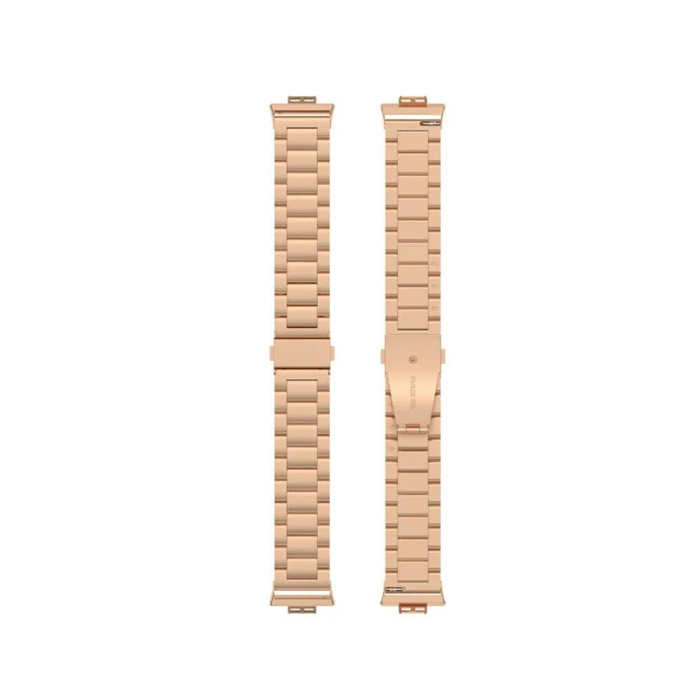 Steel Strap, rose gold, laid flat, separate parts, direct top view