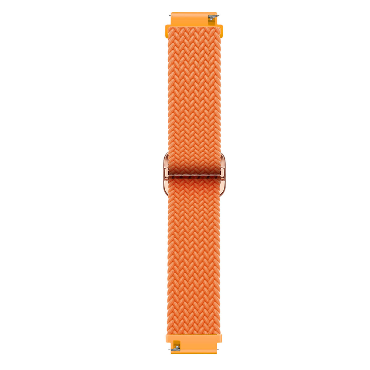 Nylon Adjustable Braided Strap, orange, laid flat, joined, direct top view