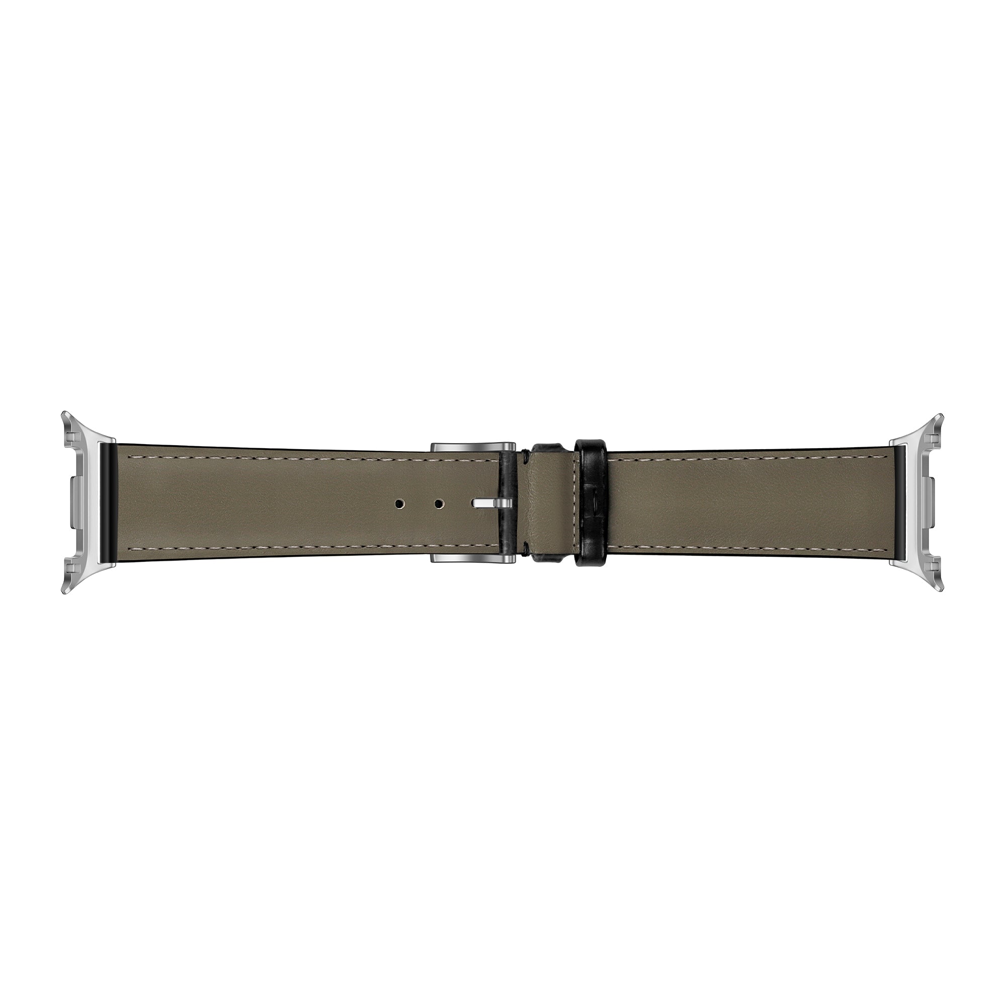 Bracelet cuir cocodrile Samsung Galaxy Watch 8 Classic (noir)