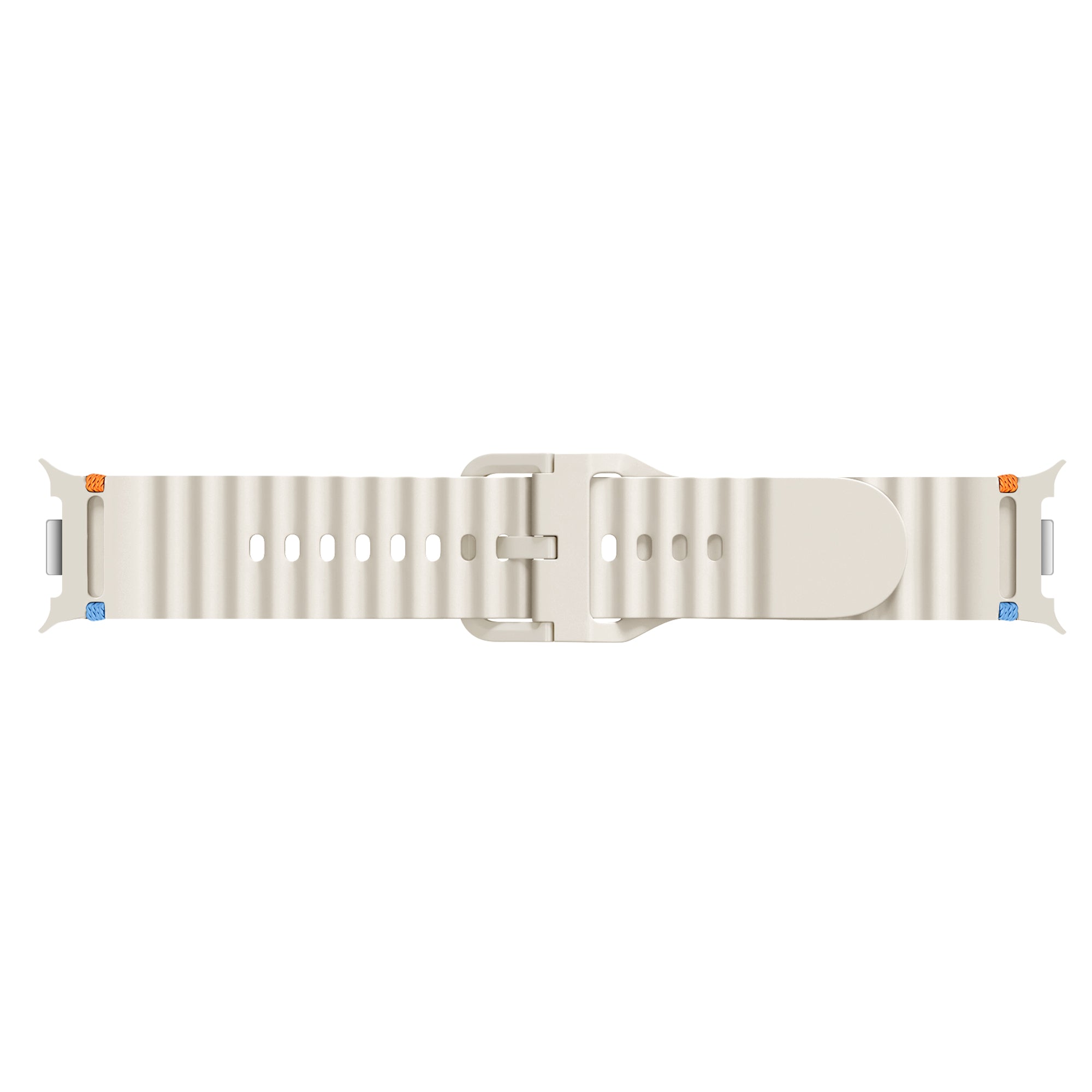 Bracelet silicone ondulé Samsung Galaxy Watch 9 - 40mm (lumière stellaire)