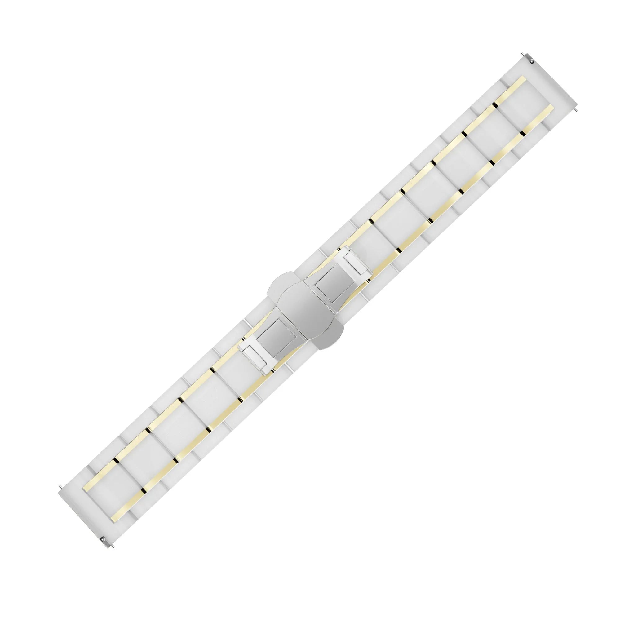 Bracelet acier et ceramique Amazfit Bip U (Pro) (blanc/or)