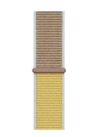 Nylon Strap, camel, laid flat, joined, direct top view