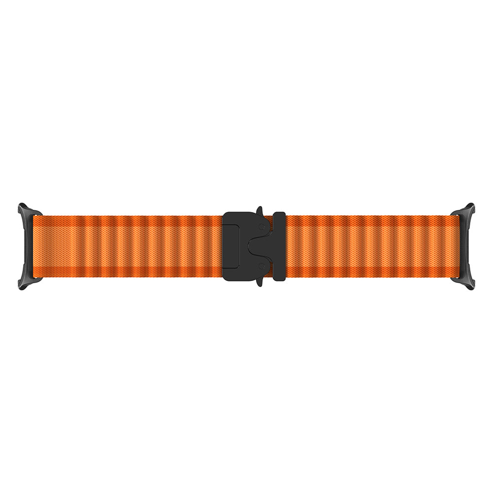 Bracelet nylon Outdoor avec boucle en P Samsung Galaxy Watch 9 - 44mm (orange avec noir)