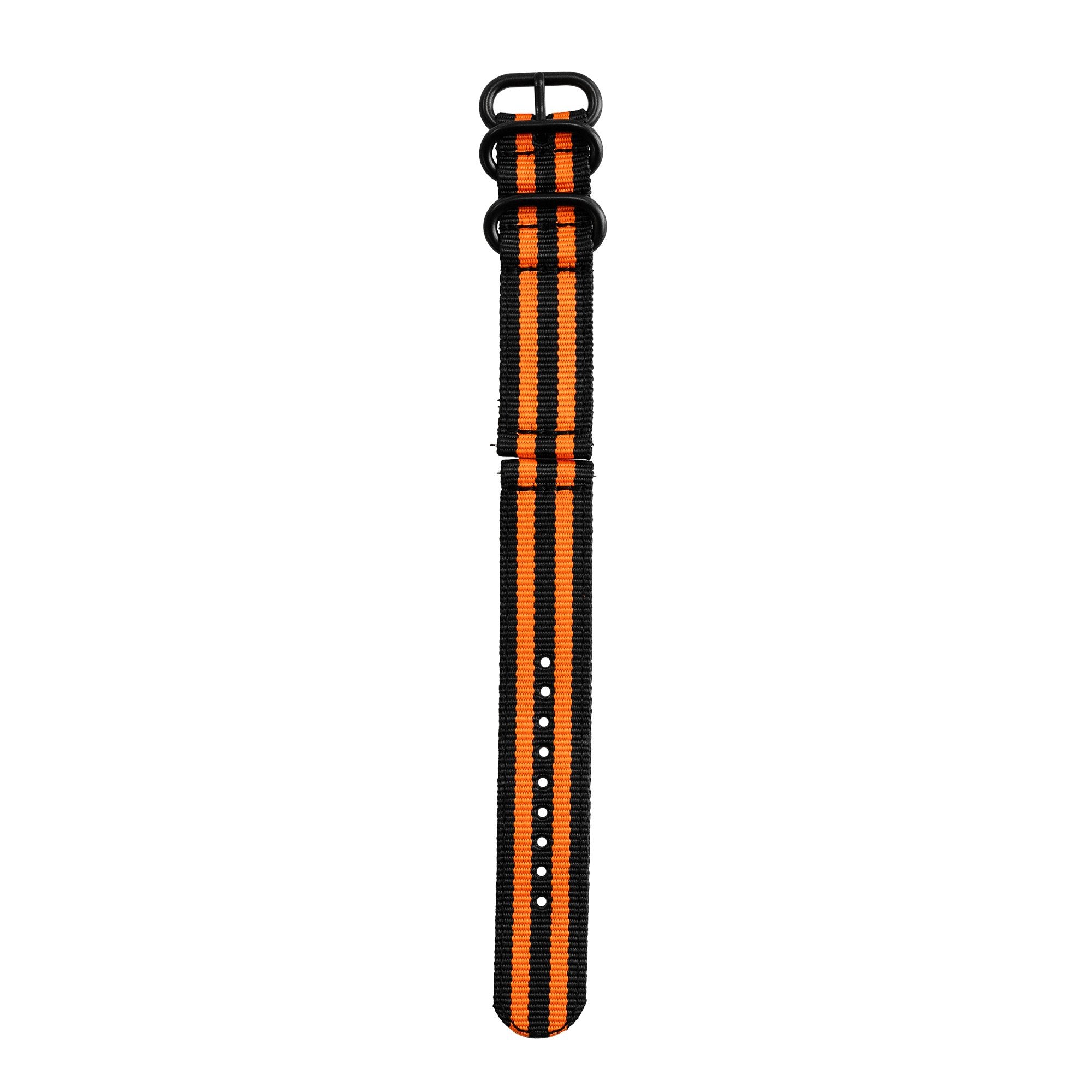 Bracelet nylon avec boucle Samsung Galaxy Watch 4 - 44mm (noir/orange)