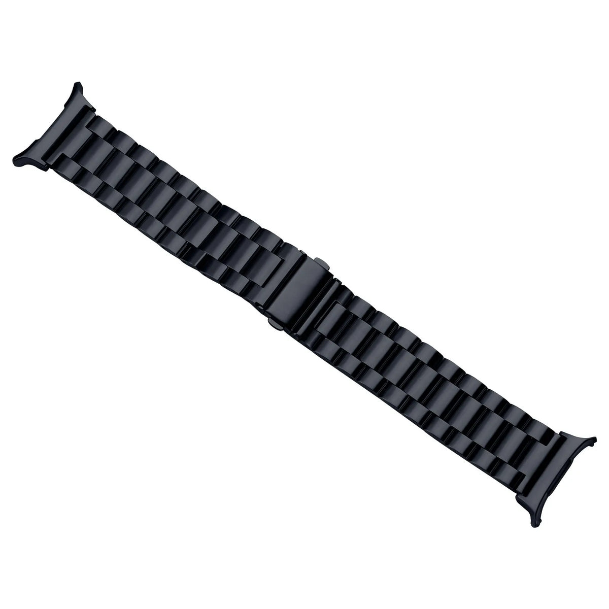 Steel Strap, titanium grey, laid flat, joined, direct top view