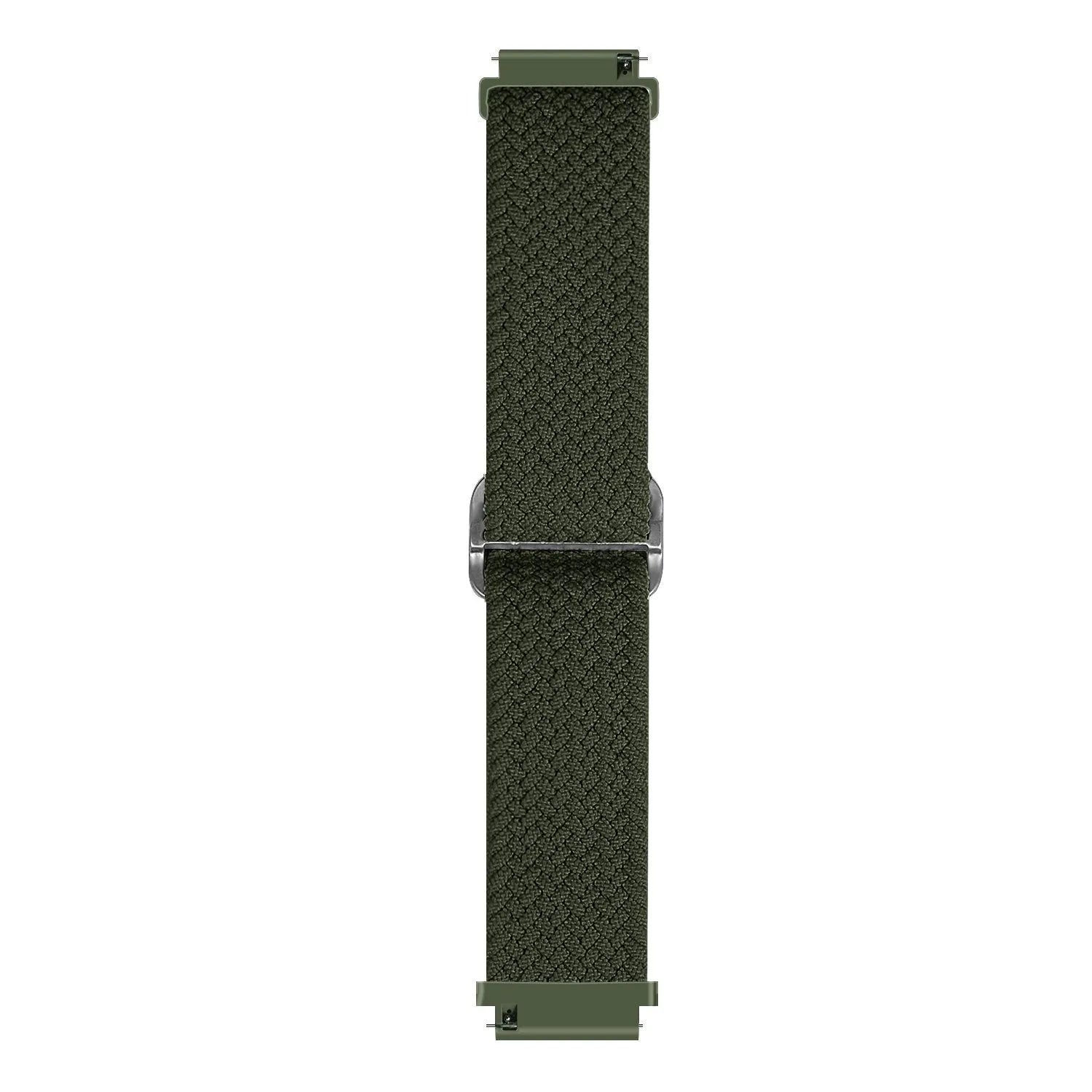Nylon Adjustable Braided Strap, green, laid flat, joined, direct top view