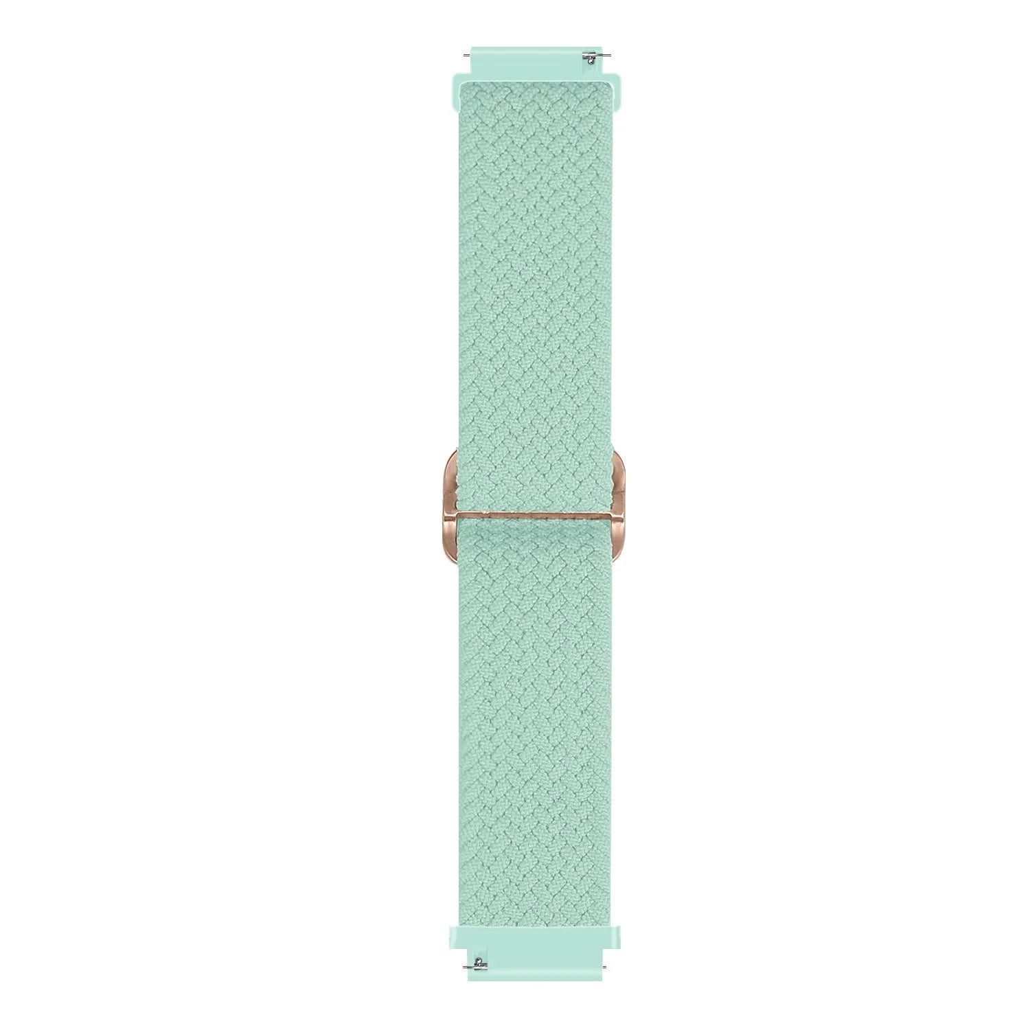 Nylon Adjustable Braided Strap, turquoise, laid flat, joined, direct top view