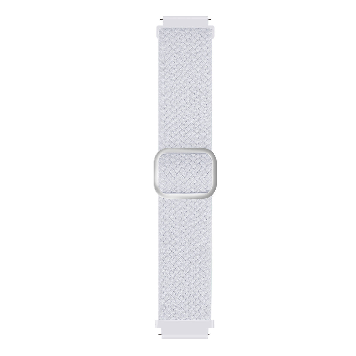 Nylon Adjustable Braided Strap, white, laid flat, joined, direct top view