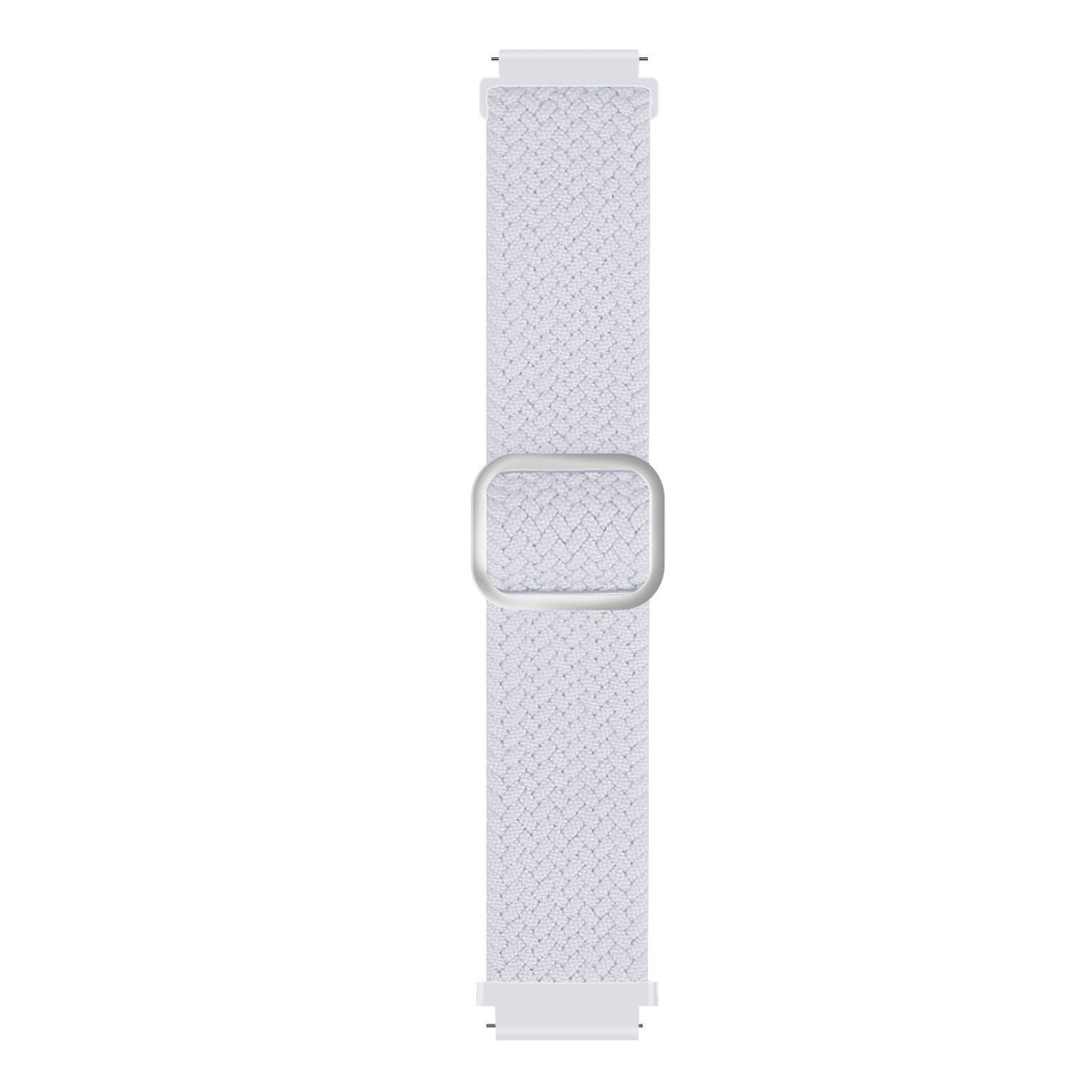Nylon Adjustable Braided Strap, white, laid flat, joined, direct top view