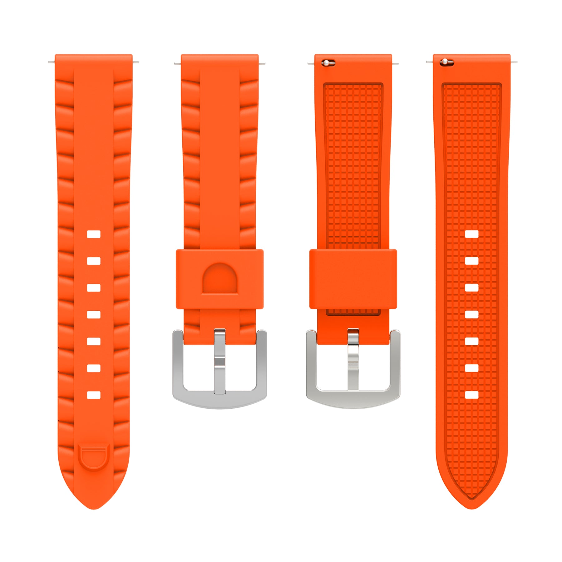 Bracelet silicone ondulé Coros Apex 4 - 46mm (orange)